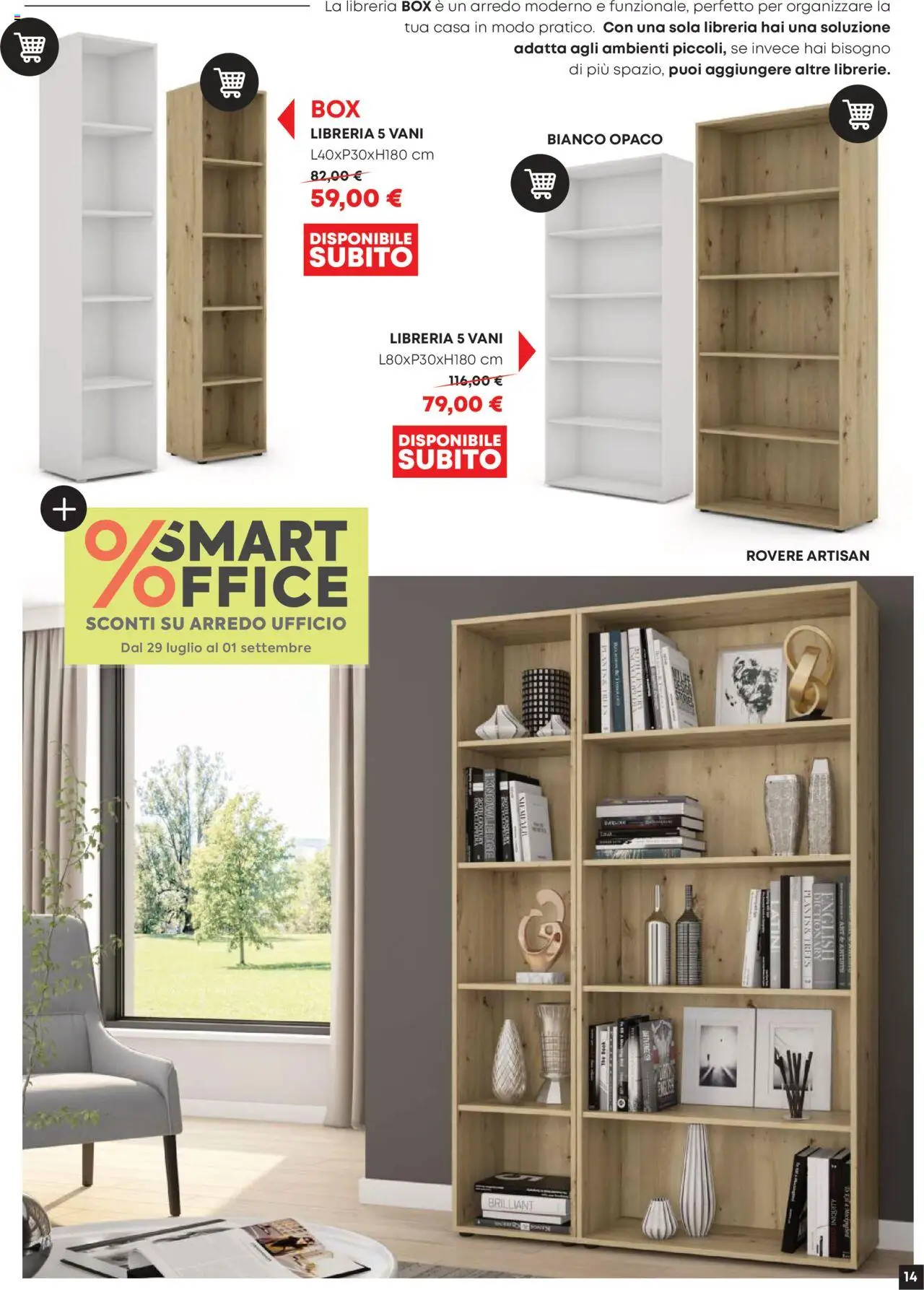 Volantino Conforama del 29.07.2025 | Pagina: 14 | Prodotti: Libreria