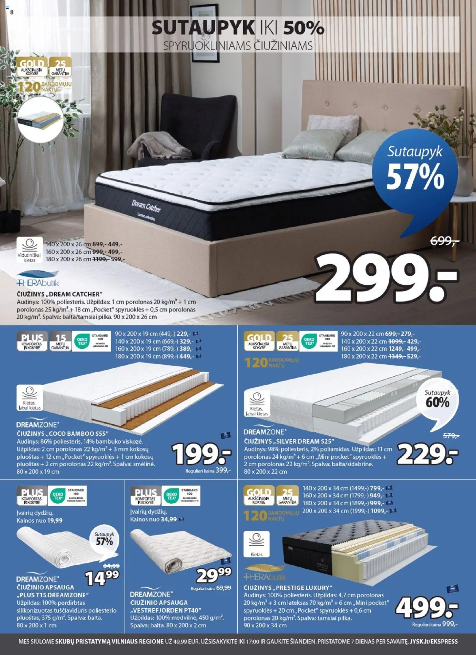 JYSK akcijos nuo 28.10.2025 | Puslapis: 8 | Prekių: Čiužinys