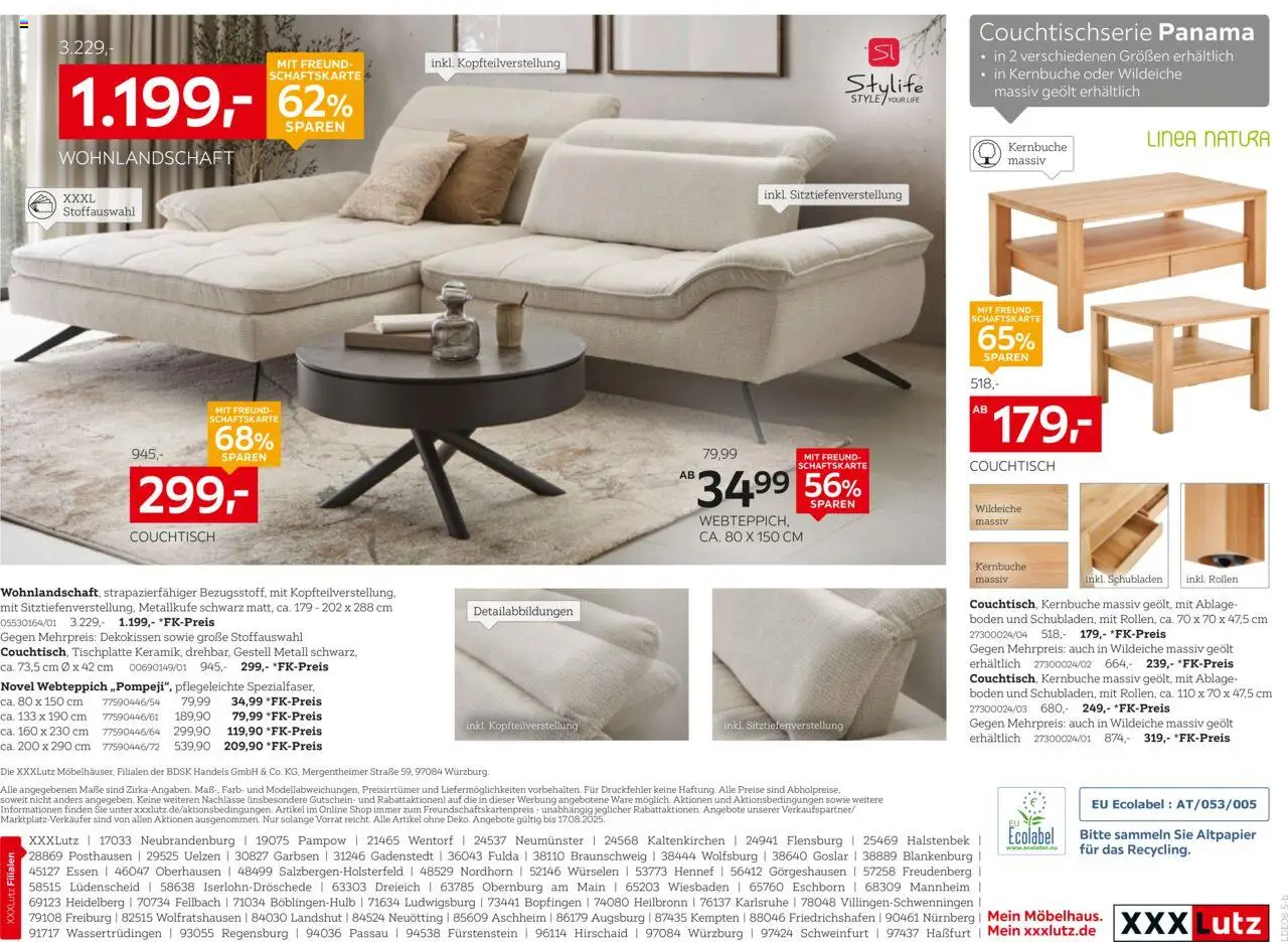 XXXL Lutz Nr. 1 beim Preis - gültig ab dem 04.08.2025 | Seite: 3 | Produkte: Wohnlandschaft, Couchtisch