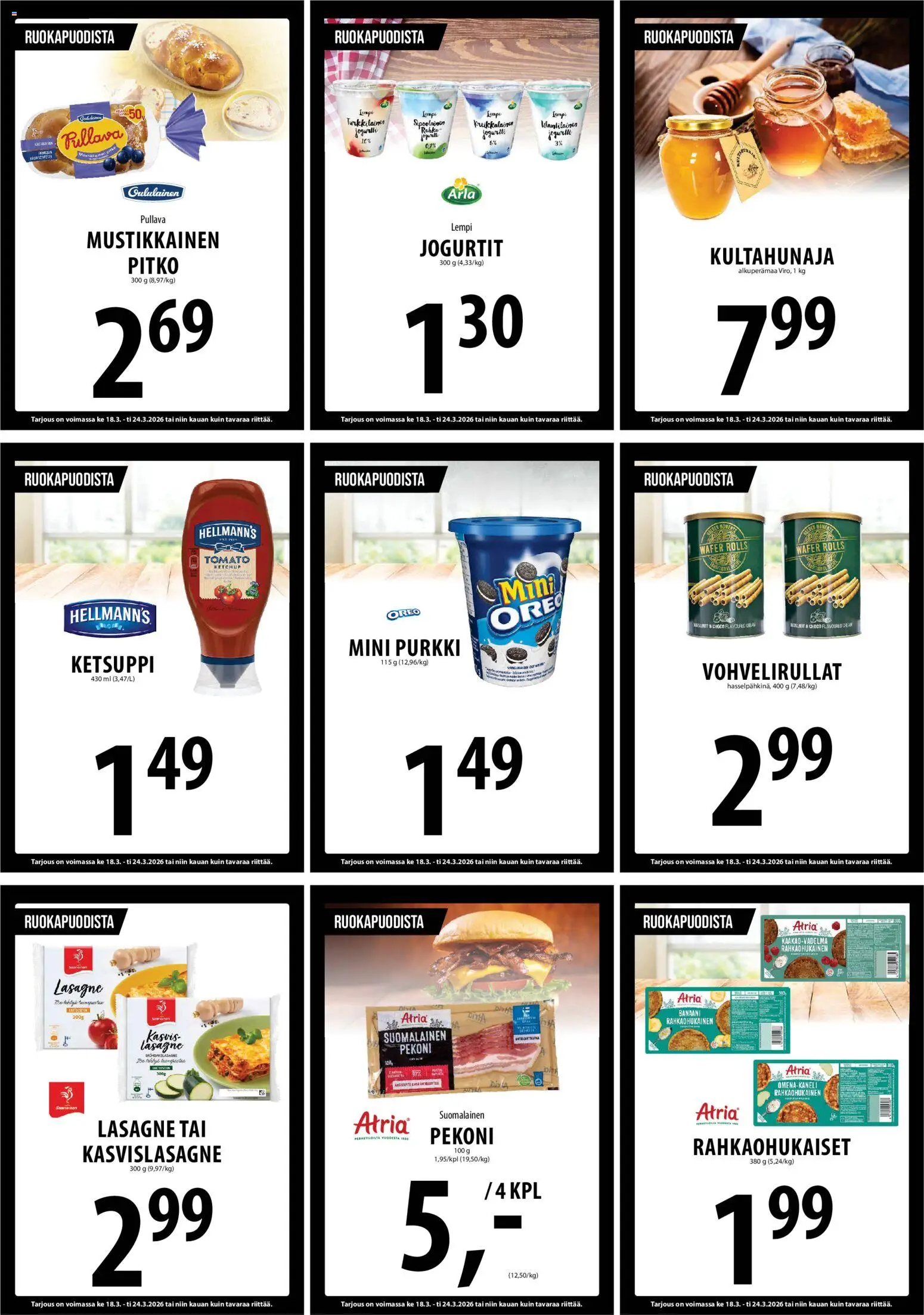 Tuuri tarjoukset – voimassa 18.03.2026 alkaen | Sivu: 7 | Tuotteet: Oreo, Pekoni, Ketsuppi