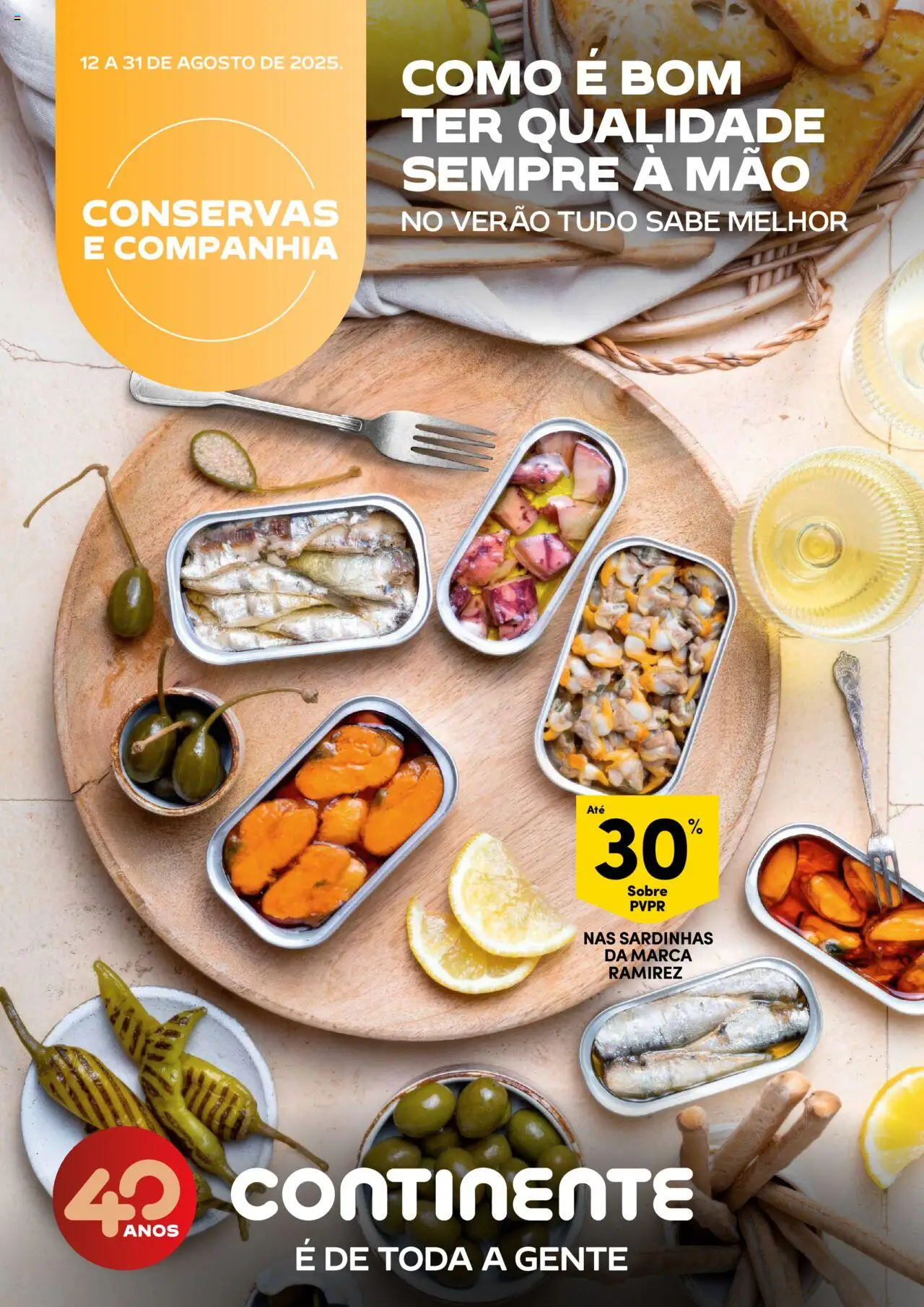 Continente - Conservas e Companhia: Como é bom ter qualidade sempre à mão │ válido de 12.08.2025 | Página: 1 | Produtos: Sardinhas