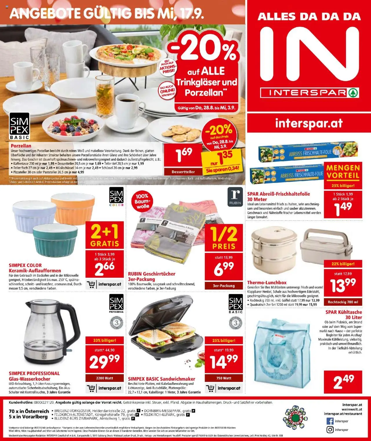 Interspar Flugblatt gültig ab 28.08.2025 | Seite: 20 | Produkte: Libacomb, Mikrowelle, Sandwichmaker