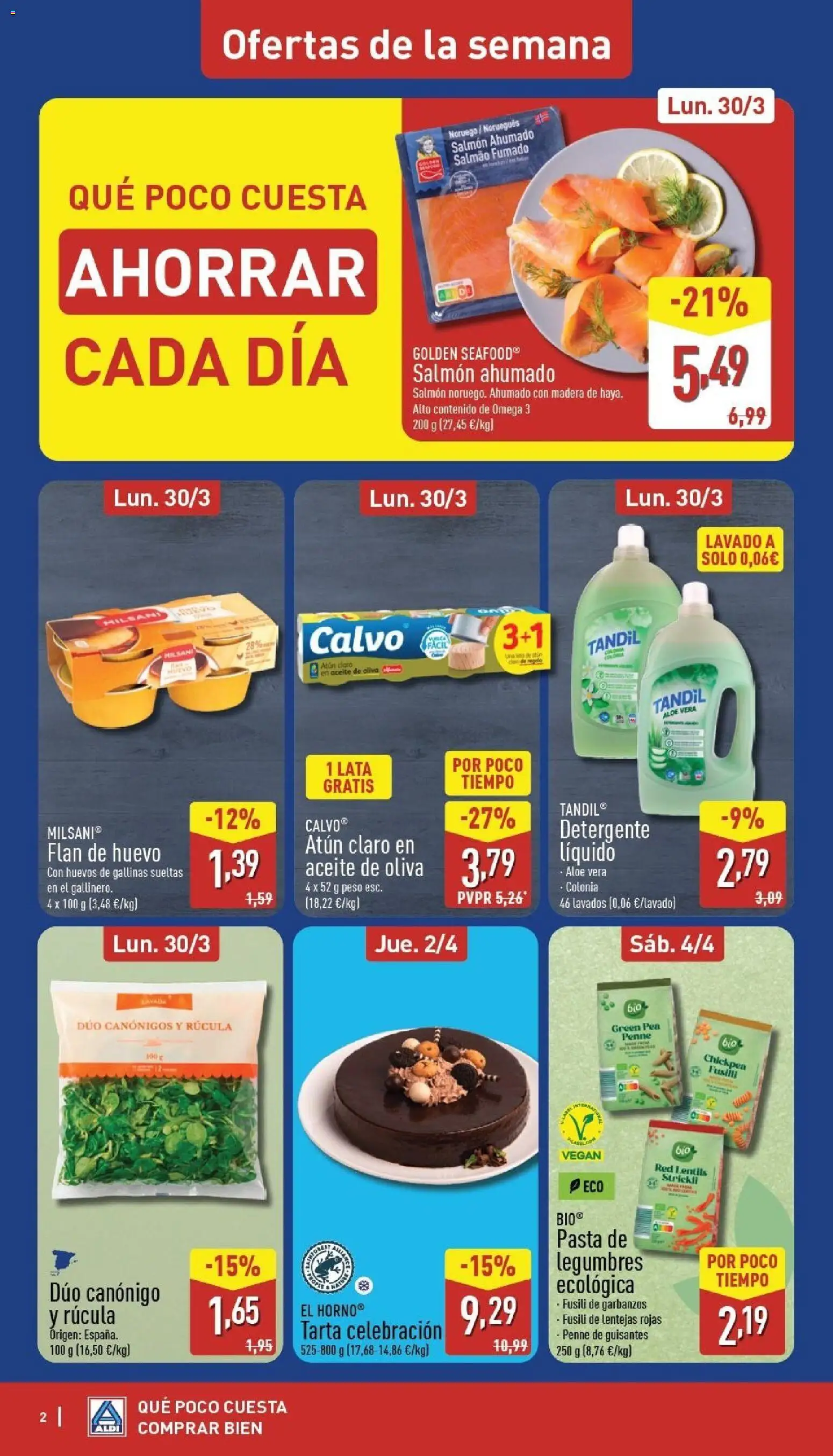 Aldi folleto Canarias │ válido desde el 30.03.2026 | Página: 2 | Productos: Detergente, Detergente líquido, Horno, Atún claro