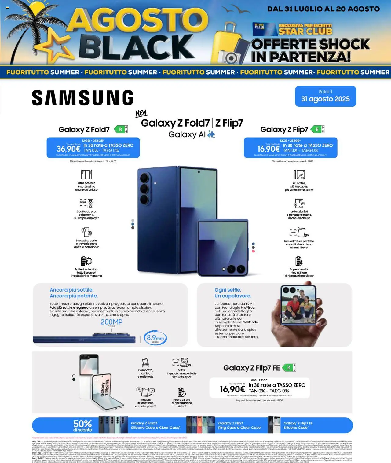Volantino Euronics del 31.07.2025 | Pagina: 3 | Prodotti: Samsung Galaxy, Video, Audio, Batteria