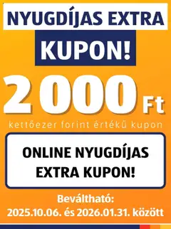 Aldi Nyugdíjas extra kuponakció - amely érvényes a következő dátumtól: 06.10.2025