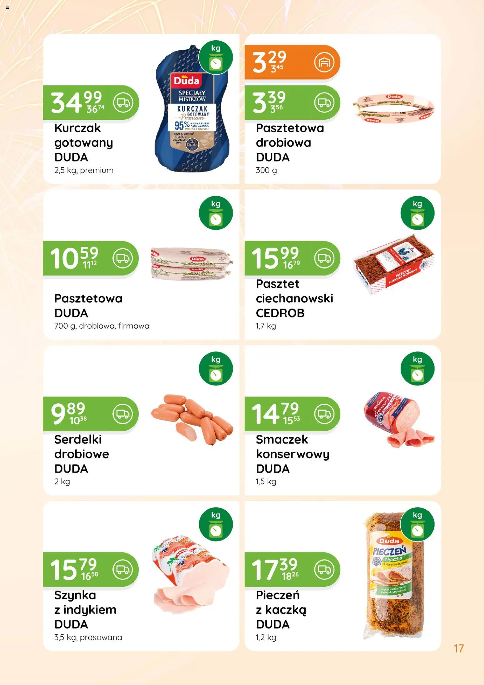 Eurocash Gazetka - Katalog Wędliny od 01.01.2026 | Strona: 17 | Produkty: Kurczak, Kaczka, Szynka