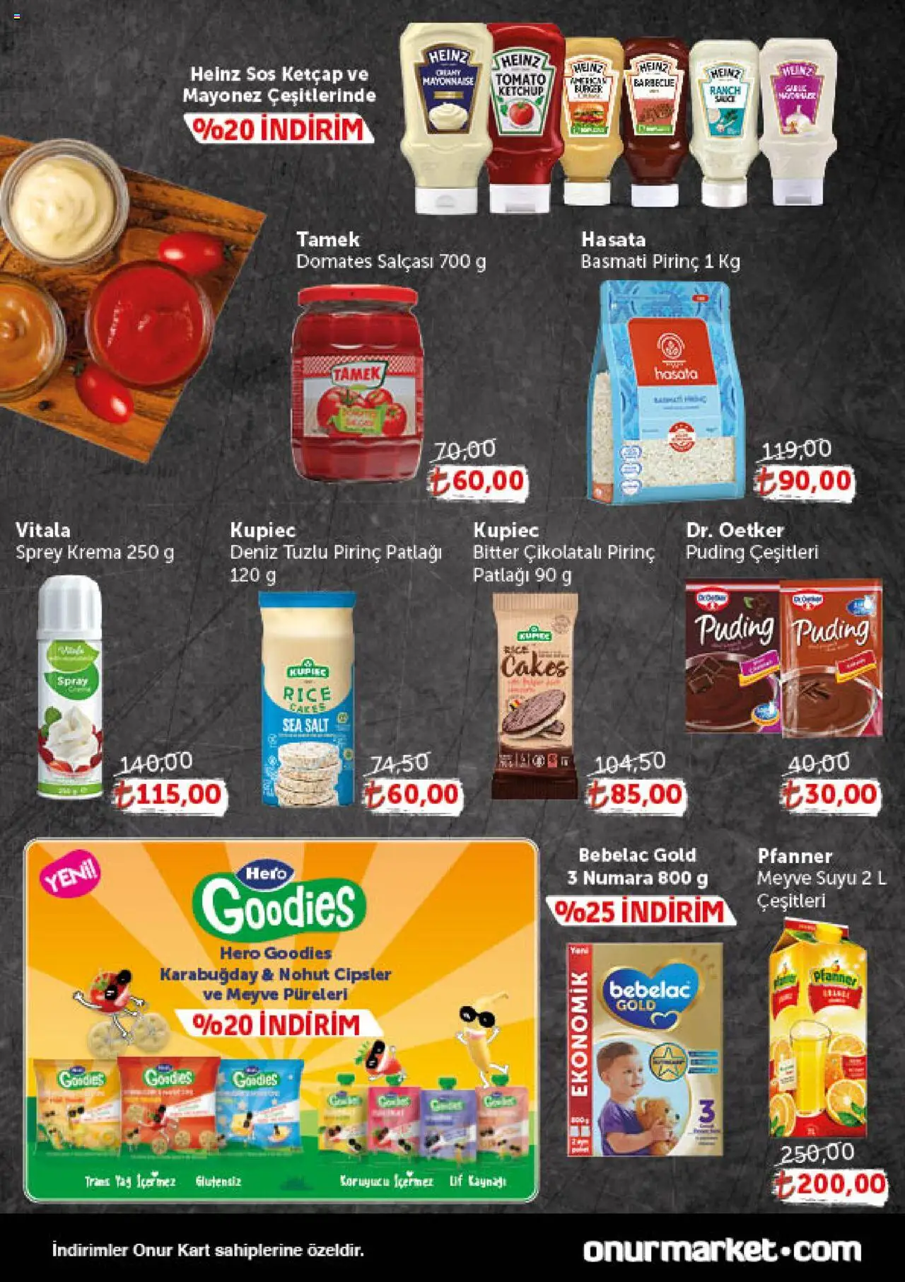 Onur Market Katalog - Gurme - 30.09.2025 tarihinden itibaren geçerlidir | Sayfa: 2 | Ürünler: Meyve suyu, Domates, Pirinç, Sos