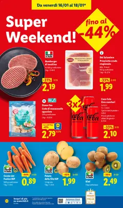 Anteprima del volantino Hamburger di tacchino, 4x 100 g confezione valido a partire dal 12.01.2026 | Pagina: 50 | Prodotti: Mazzancolle, Tacchino, Prosciutto, Hamburger