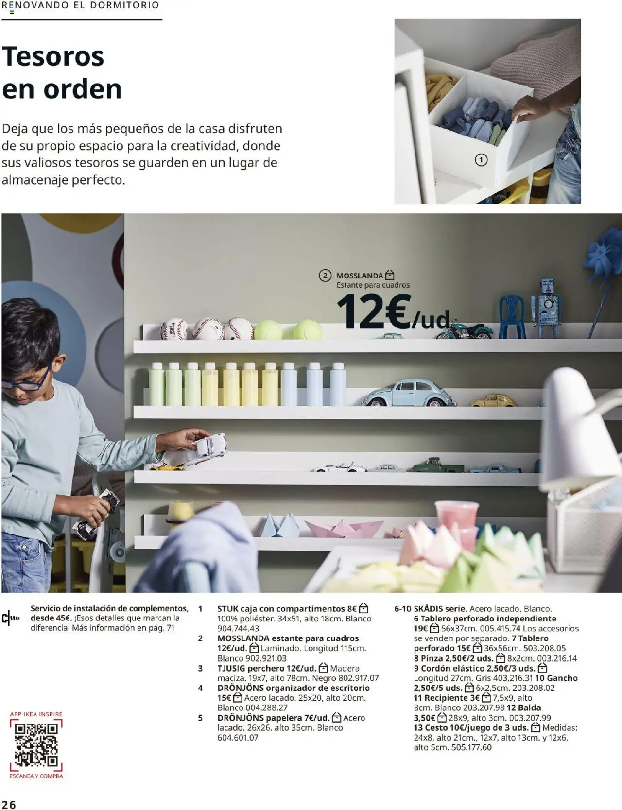 Catálogo IKEA Accesorios y decoración │ válido desde el 04.02.2025 | Página: 26 | Productos: Perchero, Organizador, Almacenaje, Caja