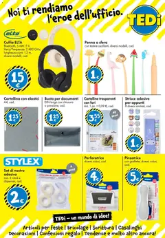 Anteprima del volantino Volantino TEDi	 valido a partire dal 06.02.2026 | Pagina: 23 | Prodotti: Cuffie, Cavo, Pinzatrice, Elastici