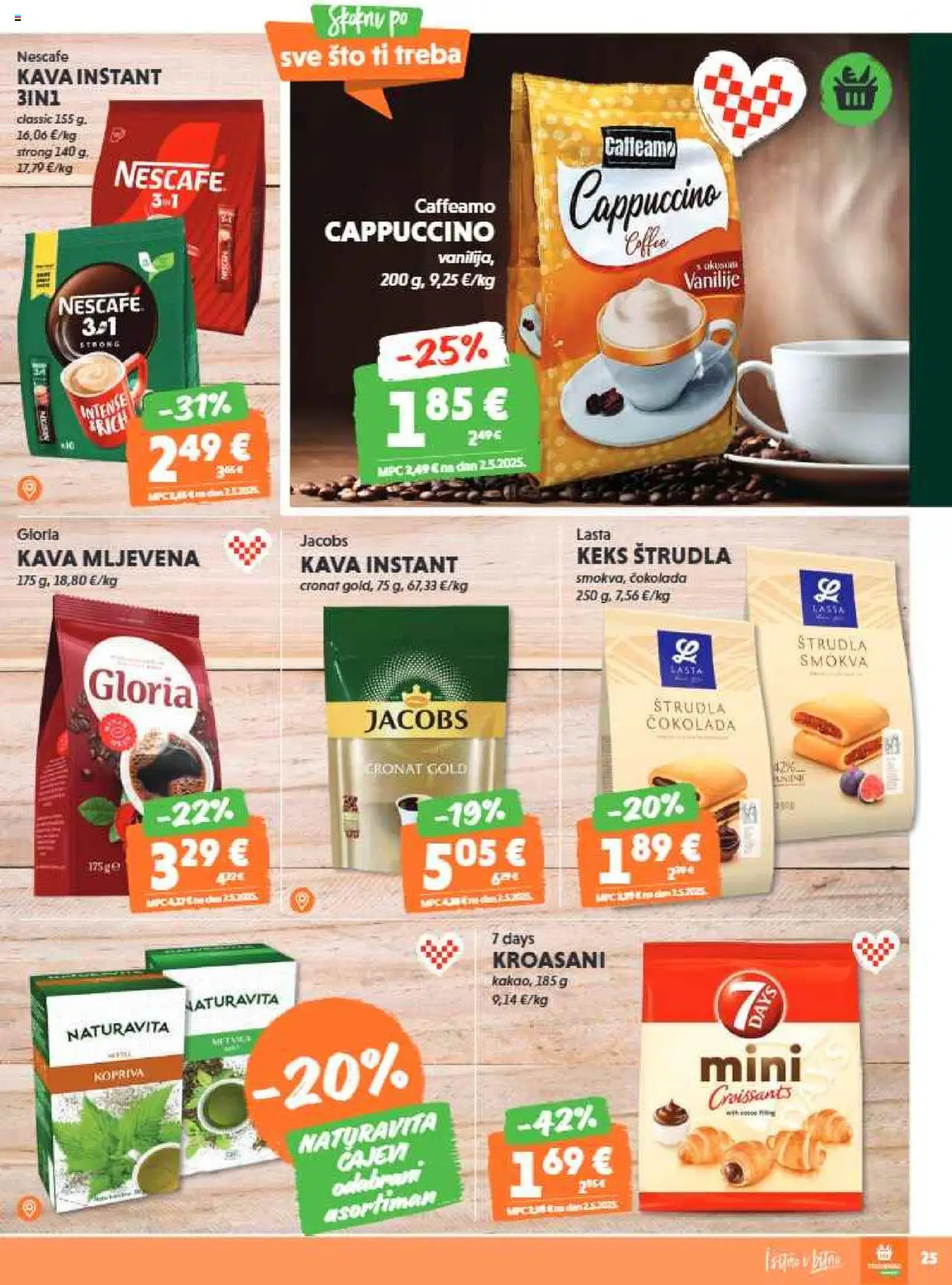 Studenac katalog | vrijedi od 22.10.2025 | Stranica: 25 | Proizvodi: Nescafe, Keks, Pasta, Cappuccino
