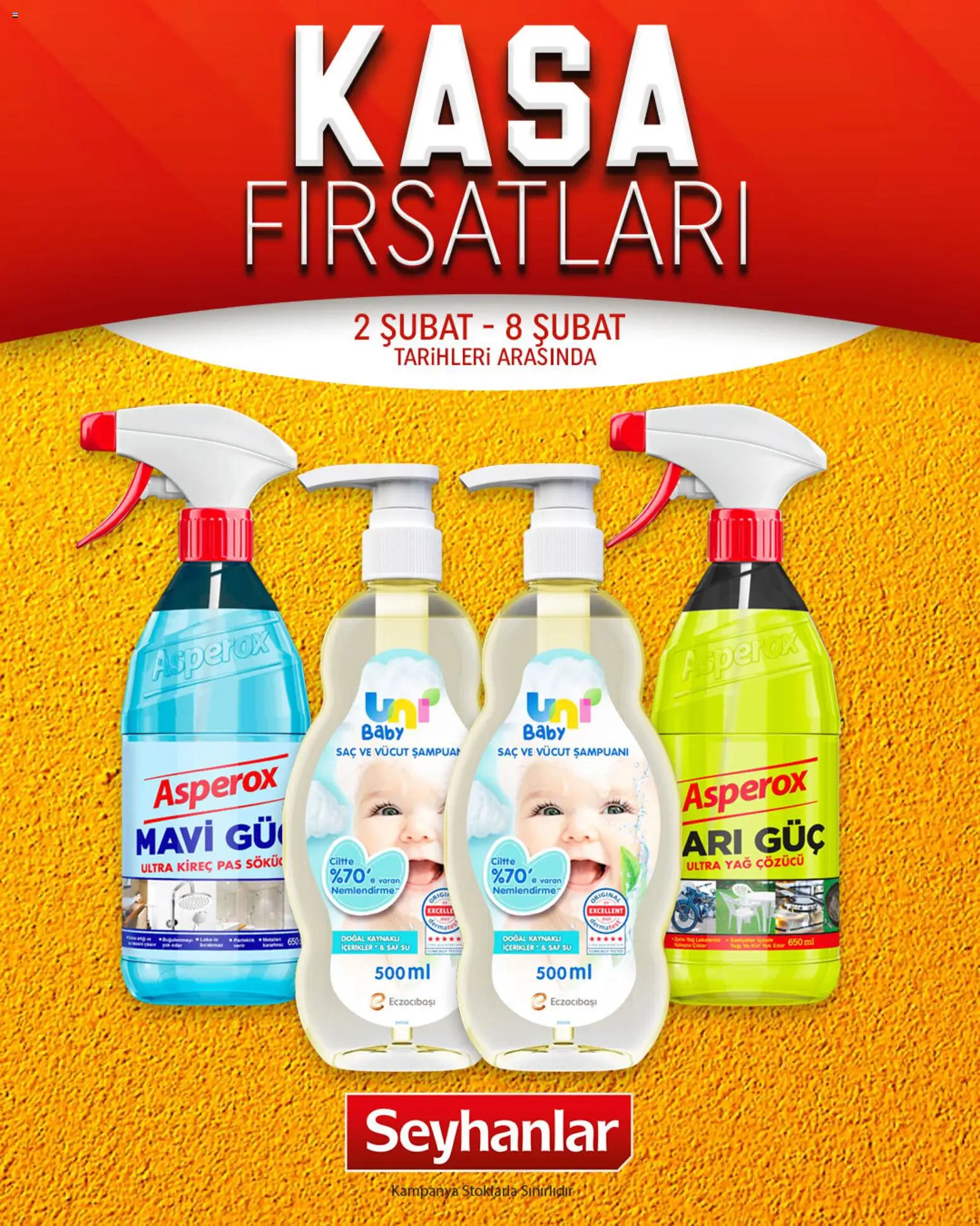Seyhanlar Market Katalog Kasa Fırsatları - 02.02.2026 tarihinden itibaren geçerlidir | Sayfa: 1 | Ürünler: Şampuan, Yağ, Yağ çözücü, Kasa