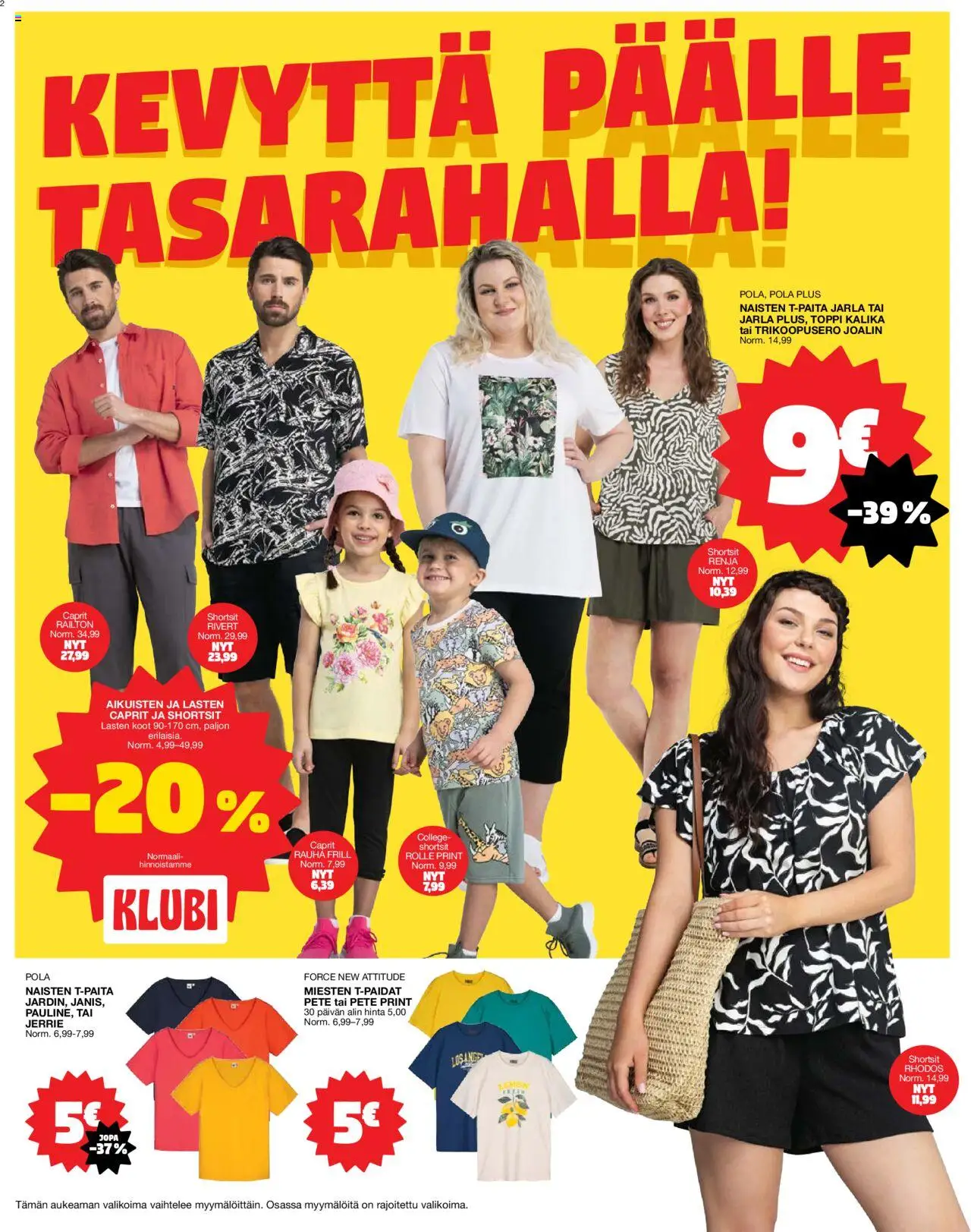  | Sivu: 2 | Tuotteet: Toppi, T-paita, Shortsit