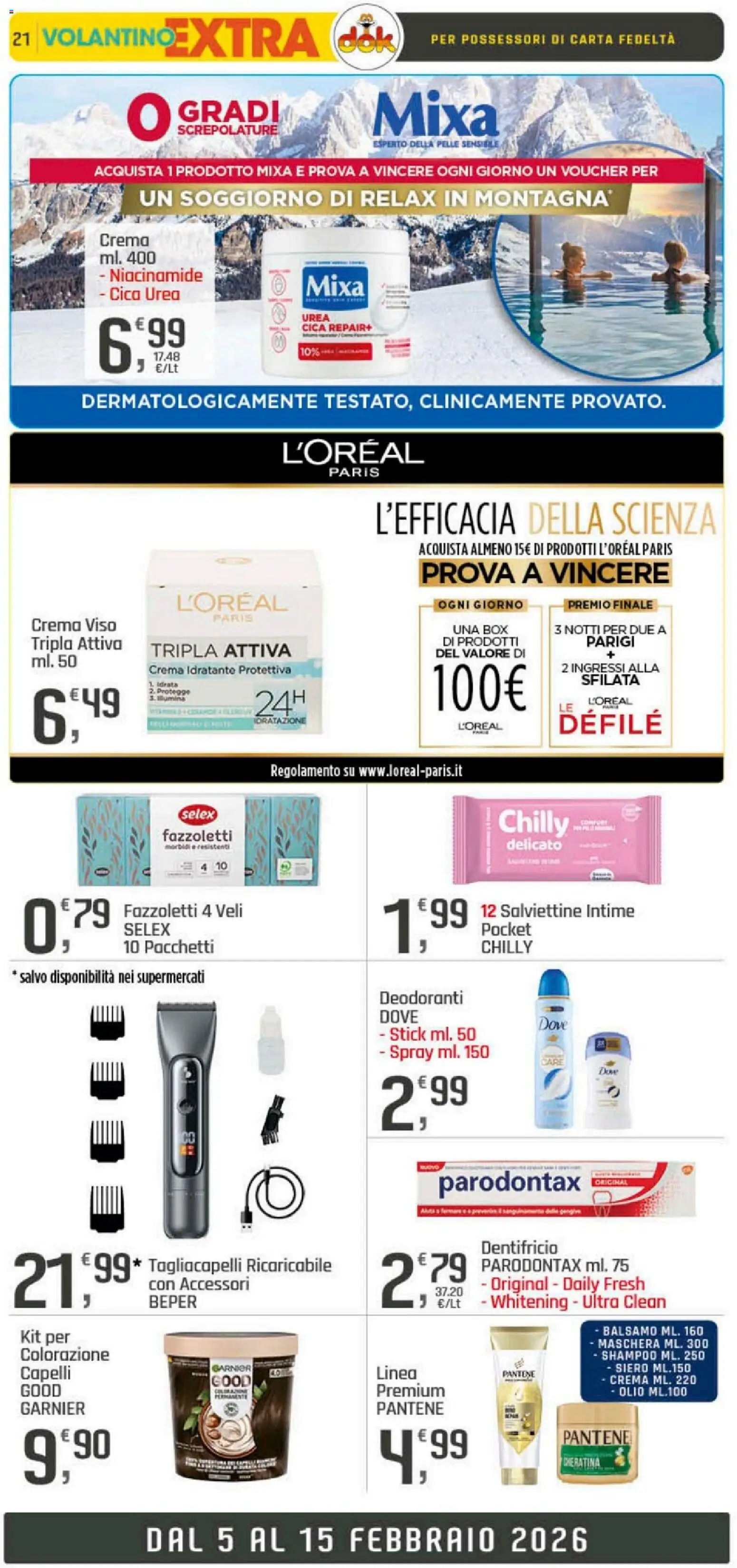 Volantino DOK del 05.02.2026 | Pagina: 21 | Prodotti: Balsamo, Maschera, Fazzoletti, Olio