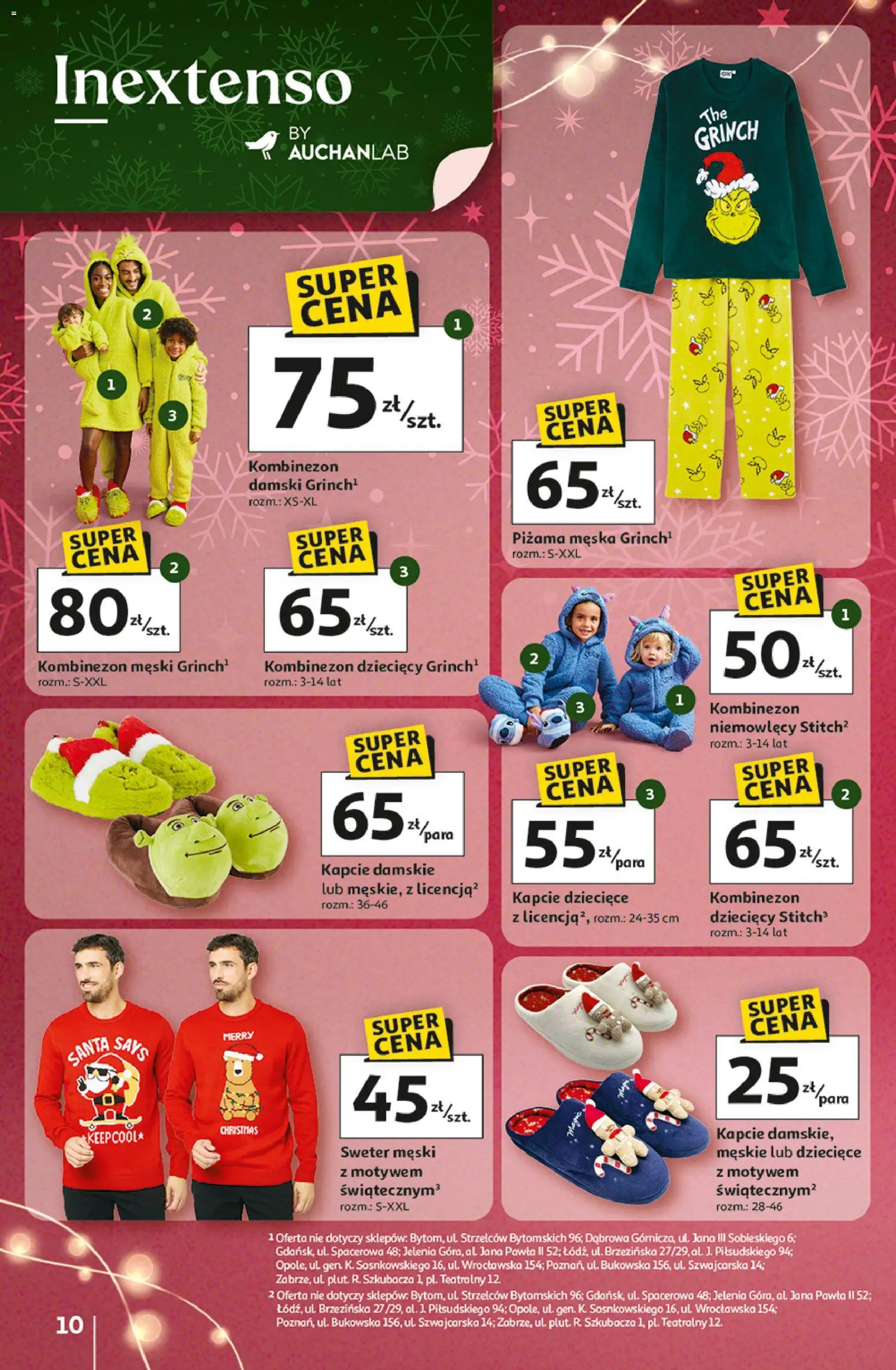 Auchan Black Friday od 06.11.2025 | Strona: 10 | Produkty: Sweter, Kombinezon, Piżama, Kapcie