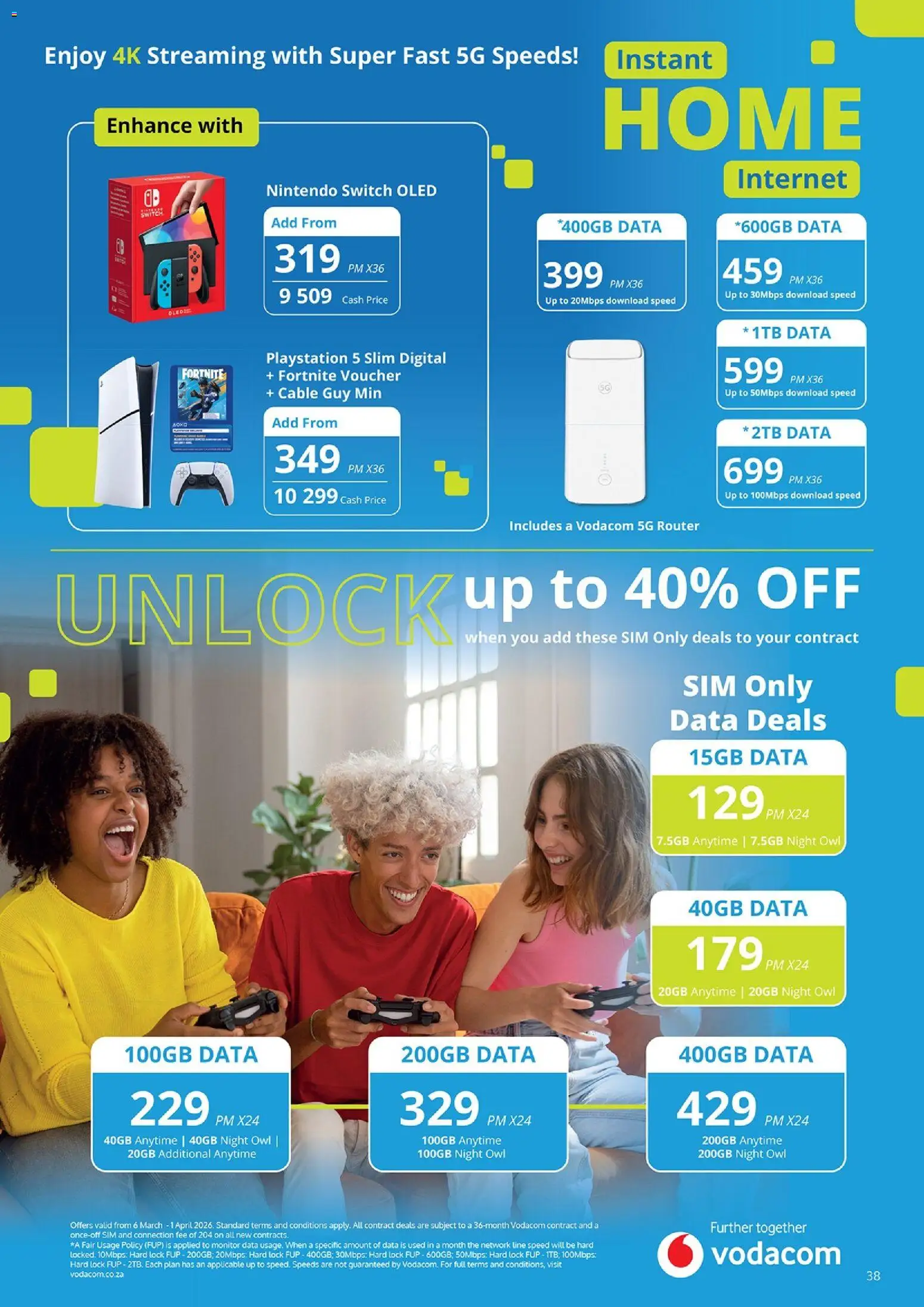 New Cellucity catalogue – valid from 06.03.2026 | Page: 38 | Products: Data, Sim, Lock, Switch