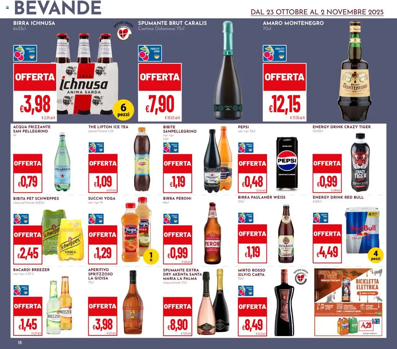 Volantino Pan del 23.10.2025 | Pagina: 18 | Prodotti: Bicicletta, Bibite, Pepsi, Amaro