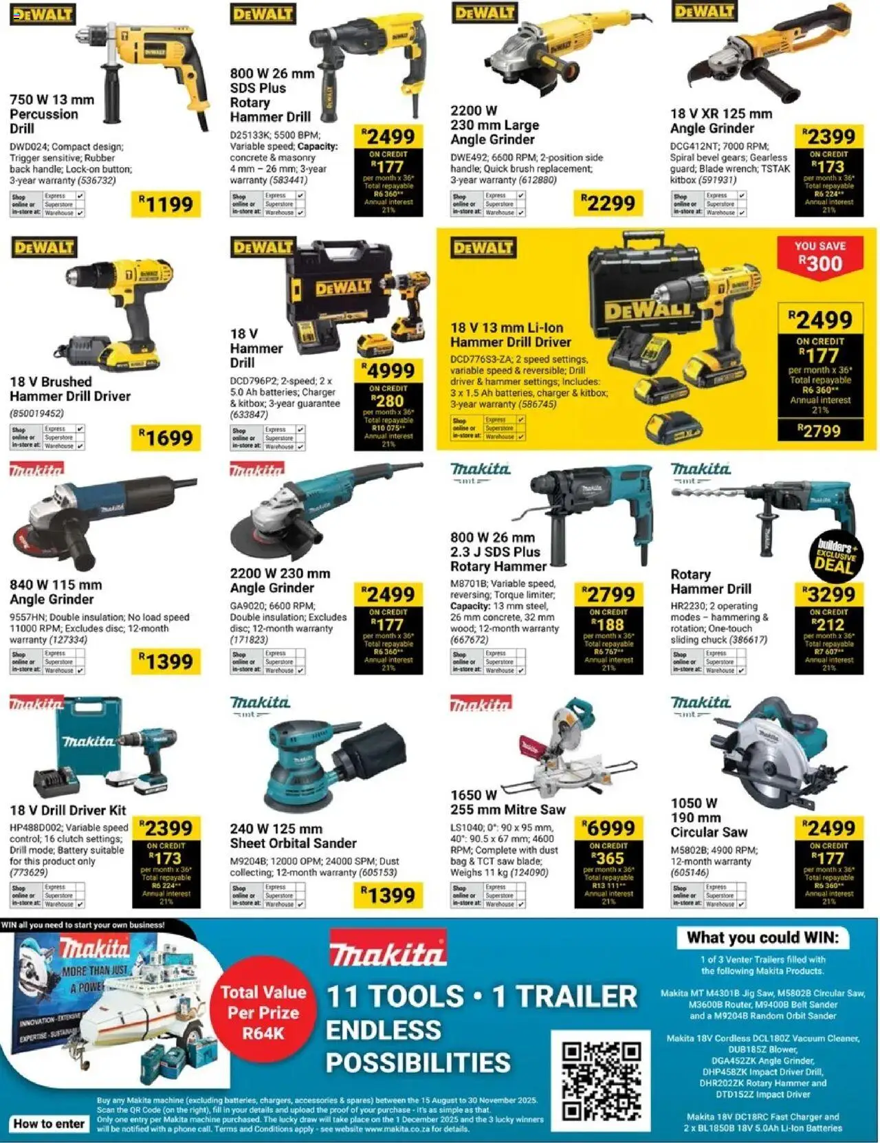 New Builders catalogue – valid from 14.10.2025 | Page: 9 | Products: Drill, Battery, Charger, Brush
