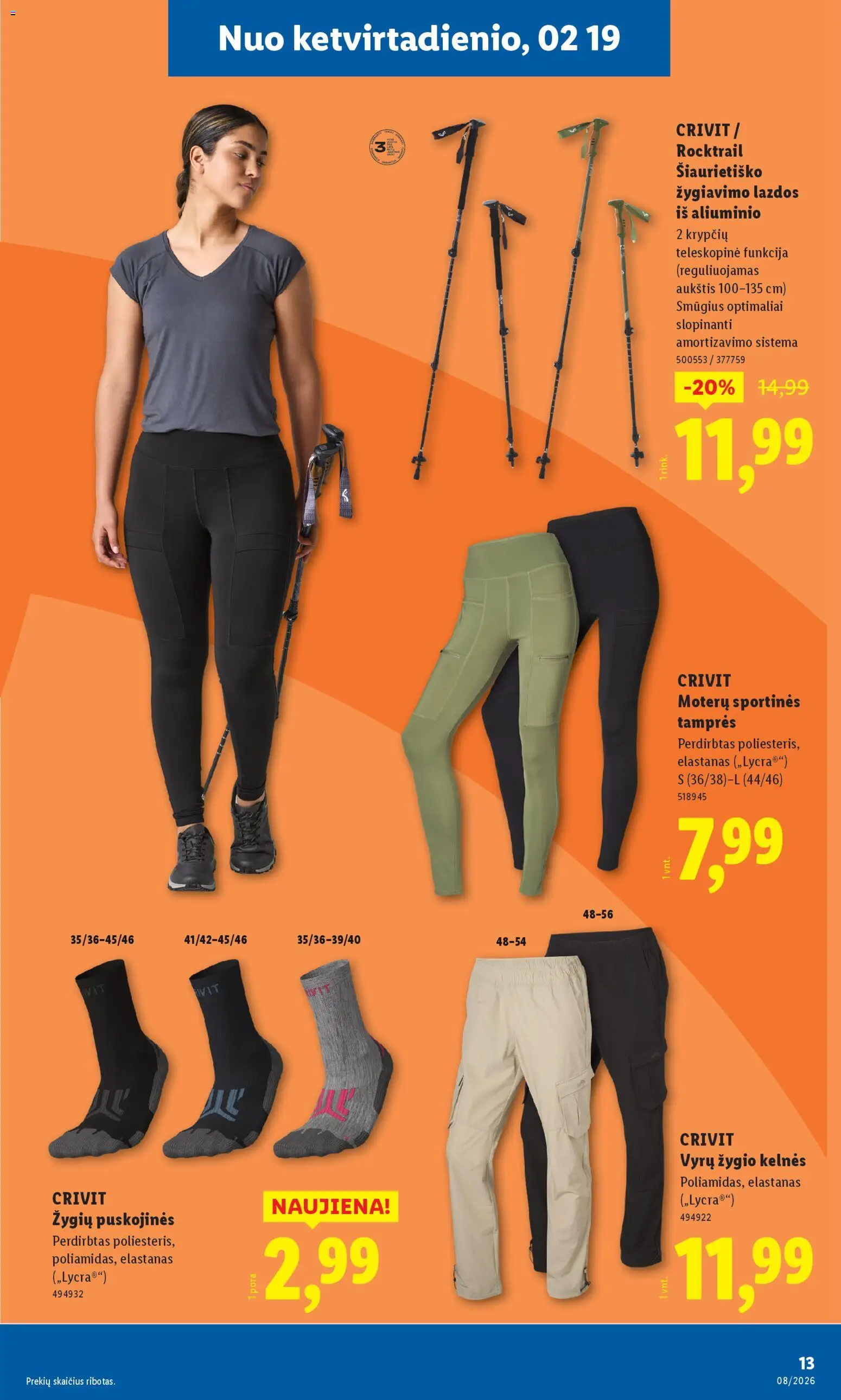 LIDL akcijos nuo 16.02.2026 | Puslapis: 13 | Prekių: Kelnes, Tamprės