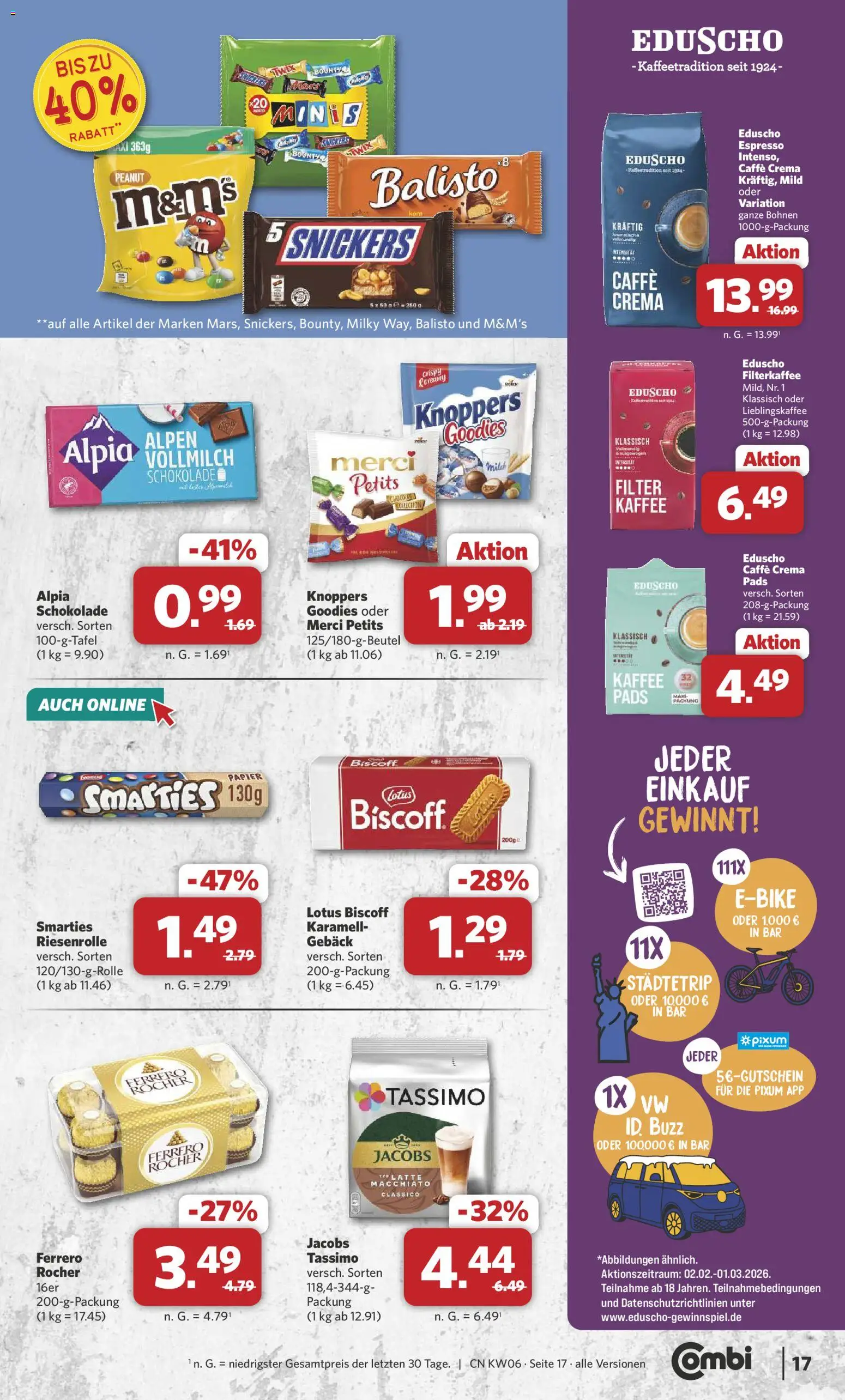 Combi Prospekt 	 – gültig ab 02.02.2026 | Seite: 17 | Produkte: Kaffee, Smarties, M&M's, Tassimo