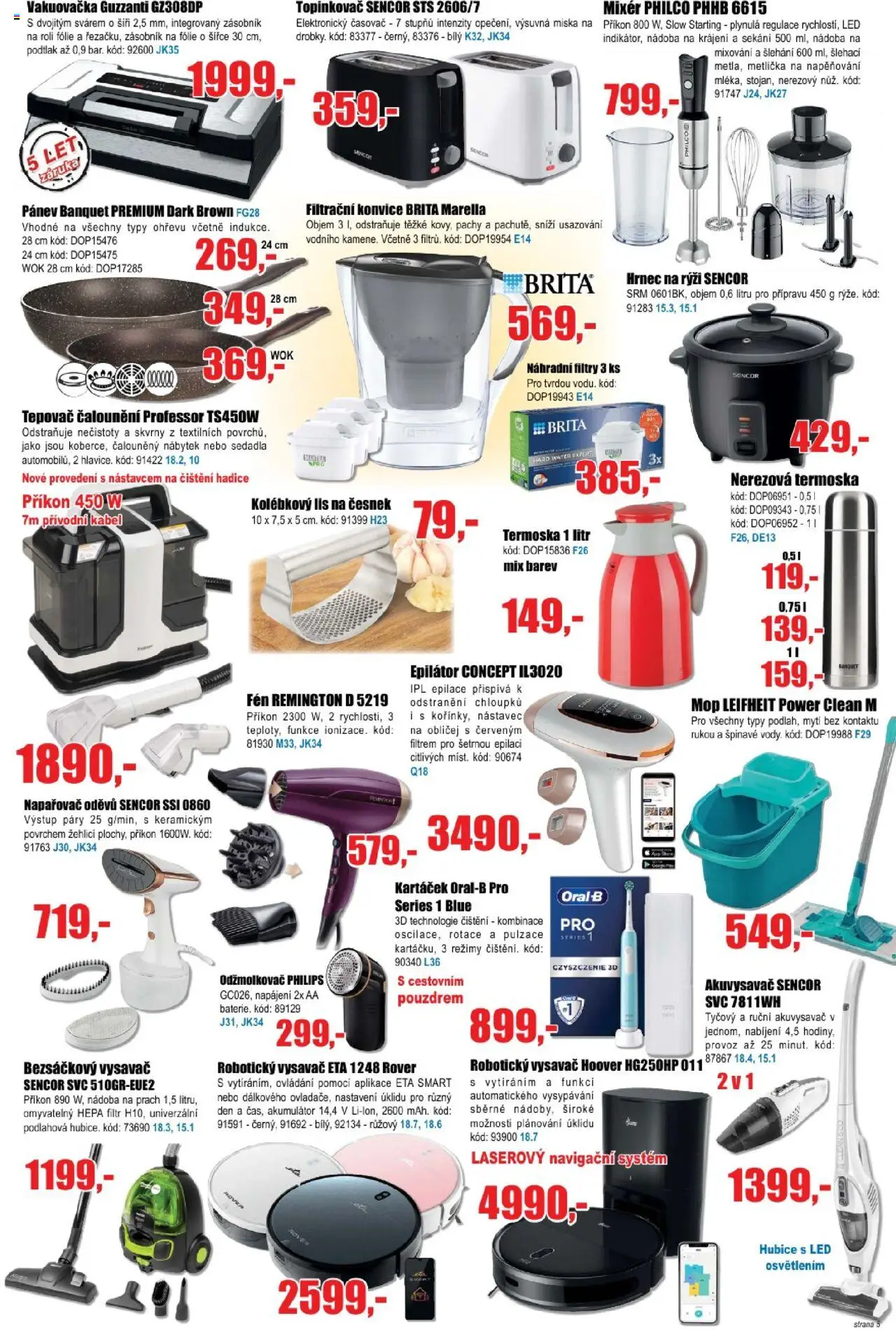 Eva supermarket leták od 21.10.2025 | Strana: 5 | Produkty: Odžmolkovač, Konvice, Lis, Topinkovač
