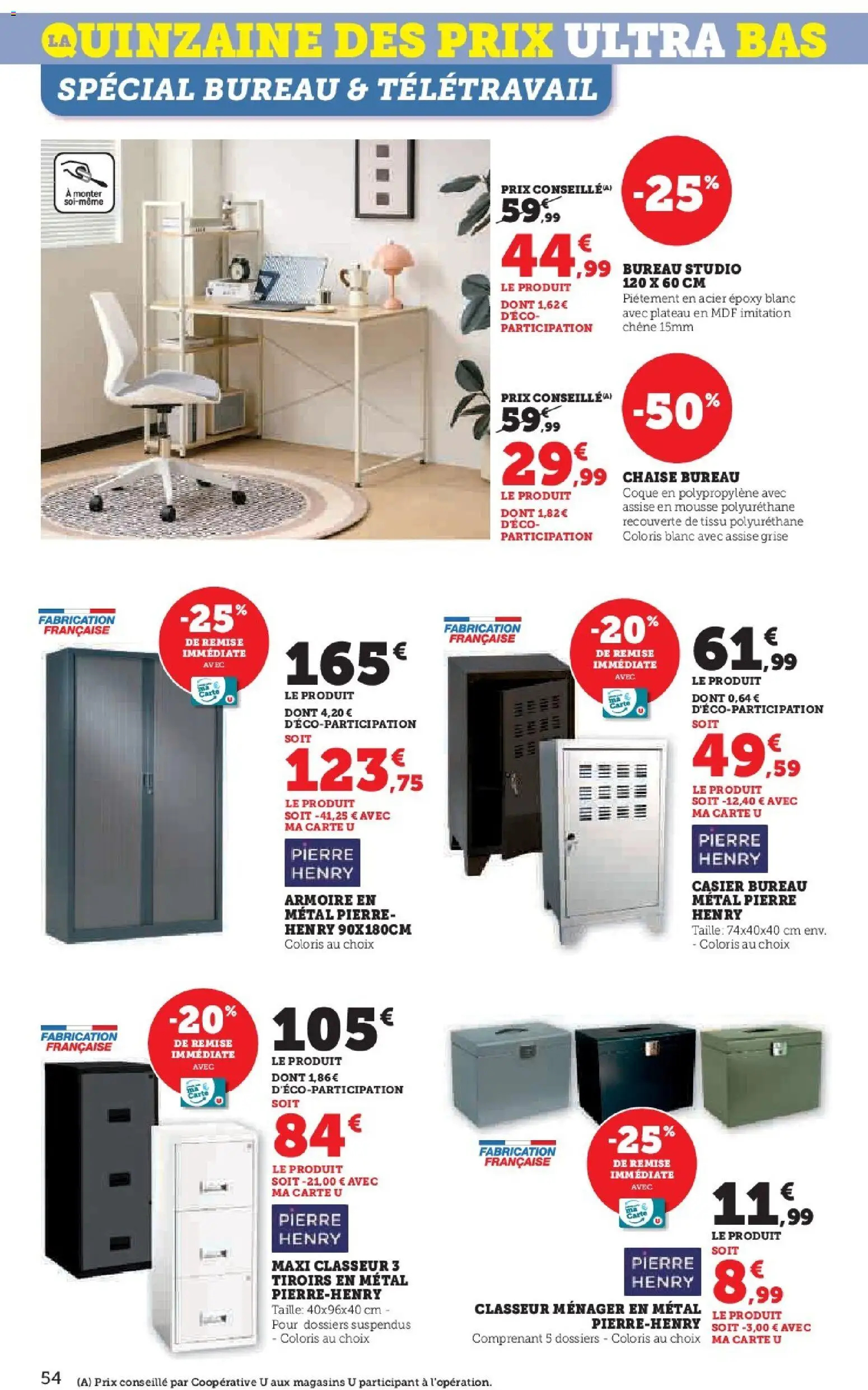 {H1} | Page: 54 | Produits: Plateau, Mousse, Chaise, Tiroirs