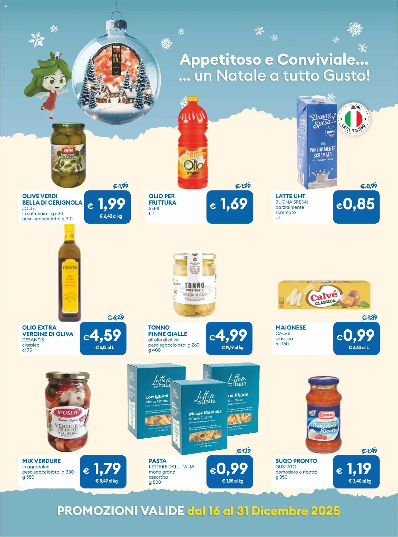 Volantino MD Discount del 16.12.2025 | Pagina: 17 | Prodotti: Verdure, Tonno, Olio extra vergine, Ricotta