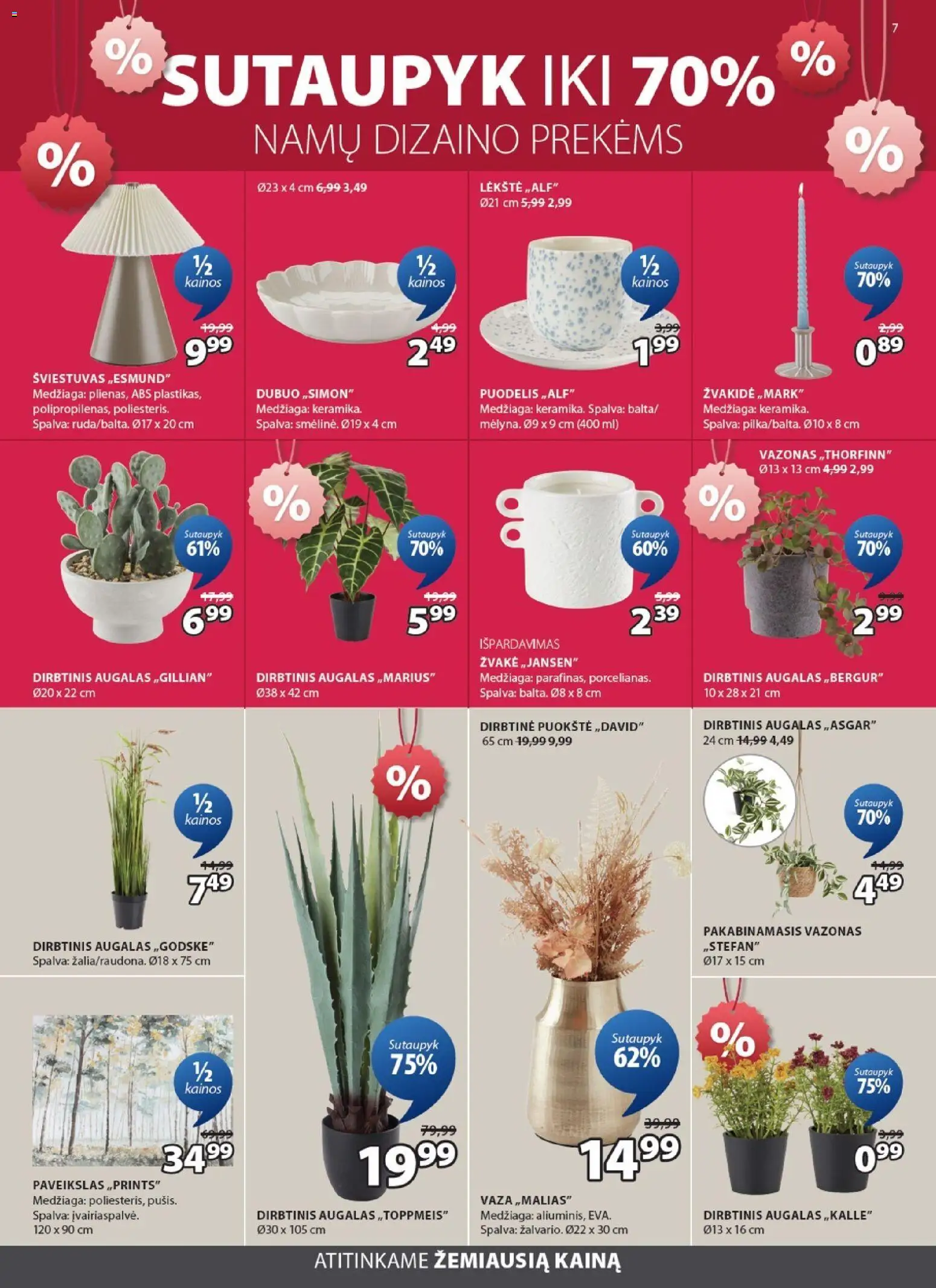 JYSK akcijos nuo 26.12.2025 | Puslapis: 7 | Prekių: Puodelis, Lėkštė, Dubuo, Vazonas