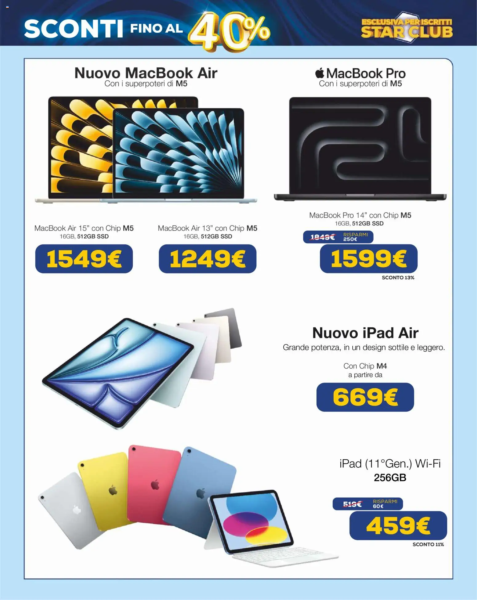 Volantino Euronics del 23.04.2026 | Pagina: 14 | Prodotti: Macbook air, Ipad, Macbook