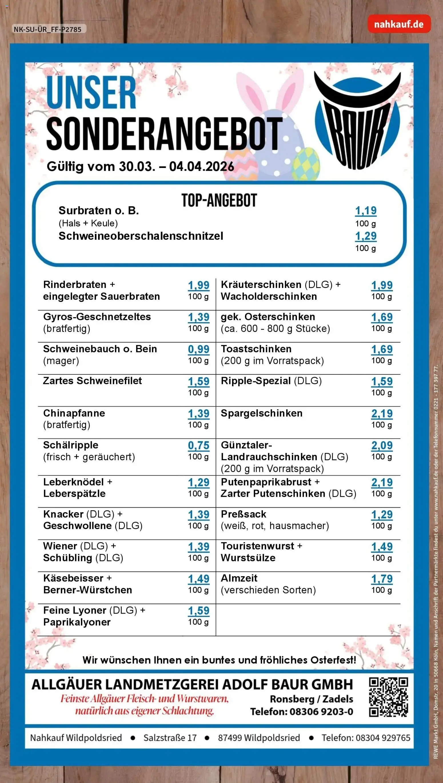 Rewe Prospekt Wildpoldsried	 – gültig ab 30.03.2026 | Seite: 12 | Produkte: Rinderbraten, Schweinebauch, Schweinefilet, Fleisch