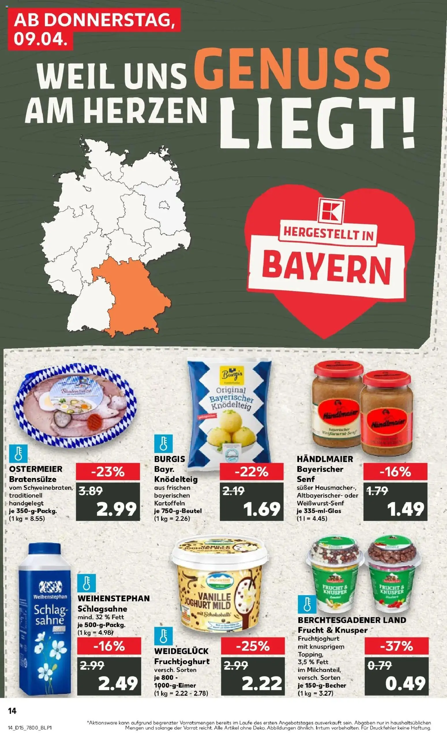 Kaufland Prospekt Neustadt An Der Donau	 – gültig ab 07.04.2026 | Seite: 26 | Produkte: Schlagsahne, Joghurt, Fruchtjoghurt, Kartoffeln
