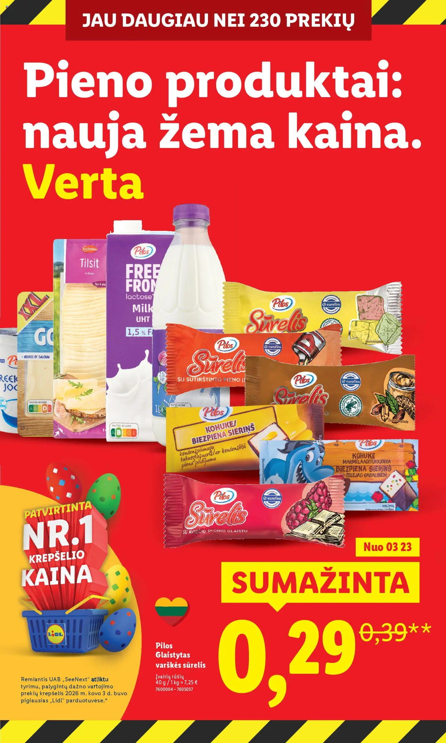 LIDL akcijos nuo 23.03.2026 | Puslapis: 4 | Prekių: Sviestas, Krepšelis