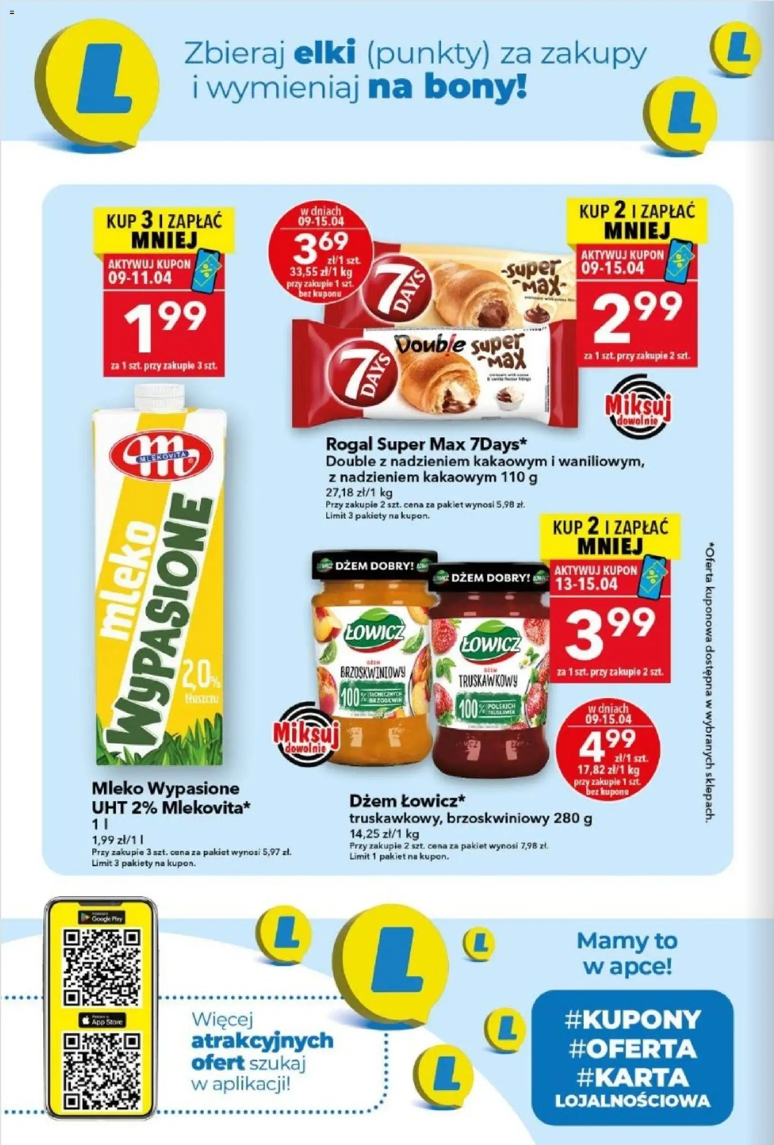 Lewiatan gazetka od 09.04.2026 | Strona: 2 | Produkty: Mleko wypasione, Dżem, Mleko