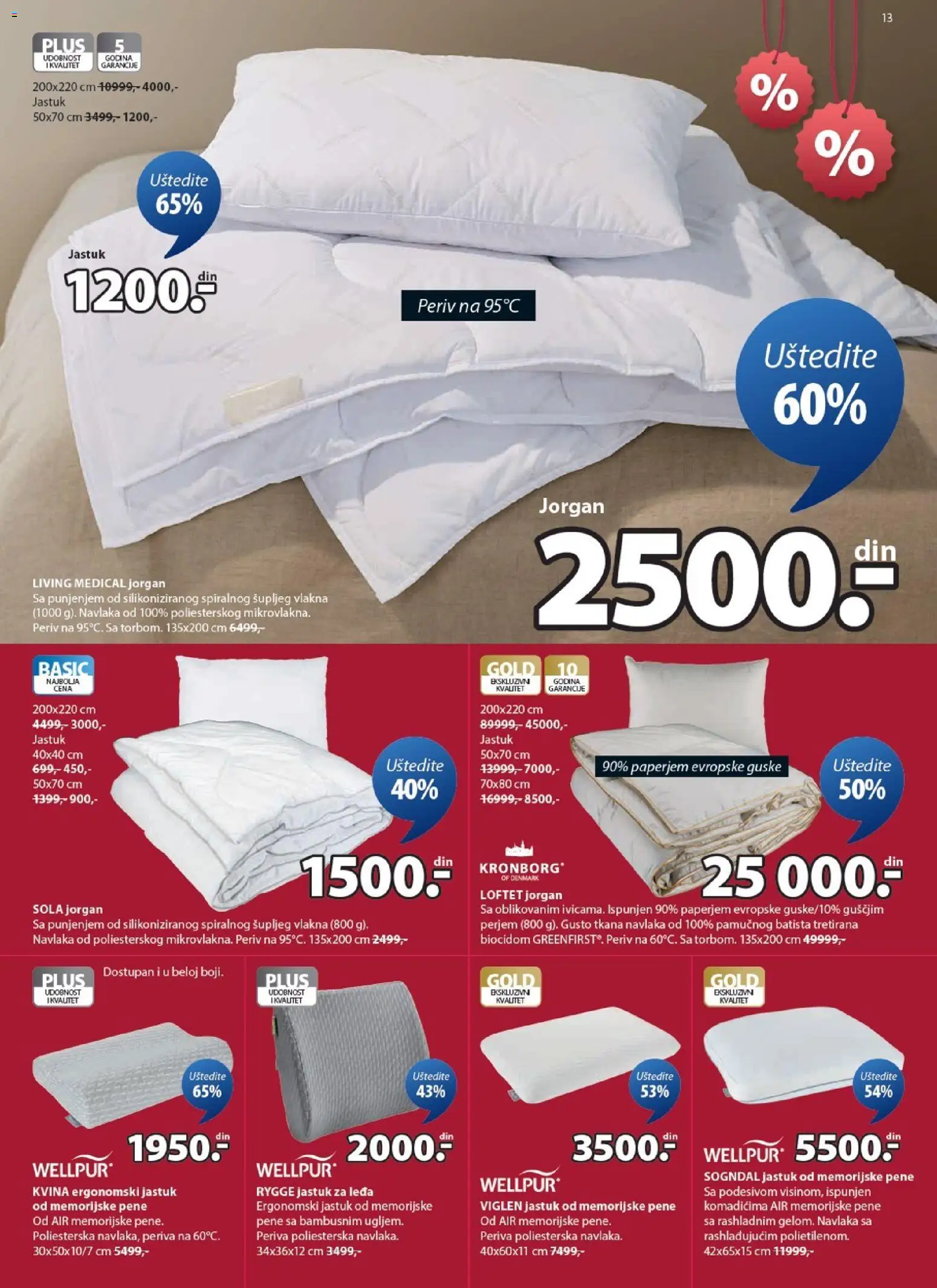 Jysk katalog - važi od 24.12.2025 | Strana: 13 | Proizvode: Jastuk, Jorgan