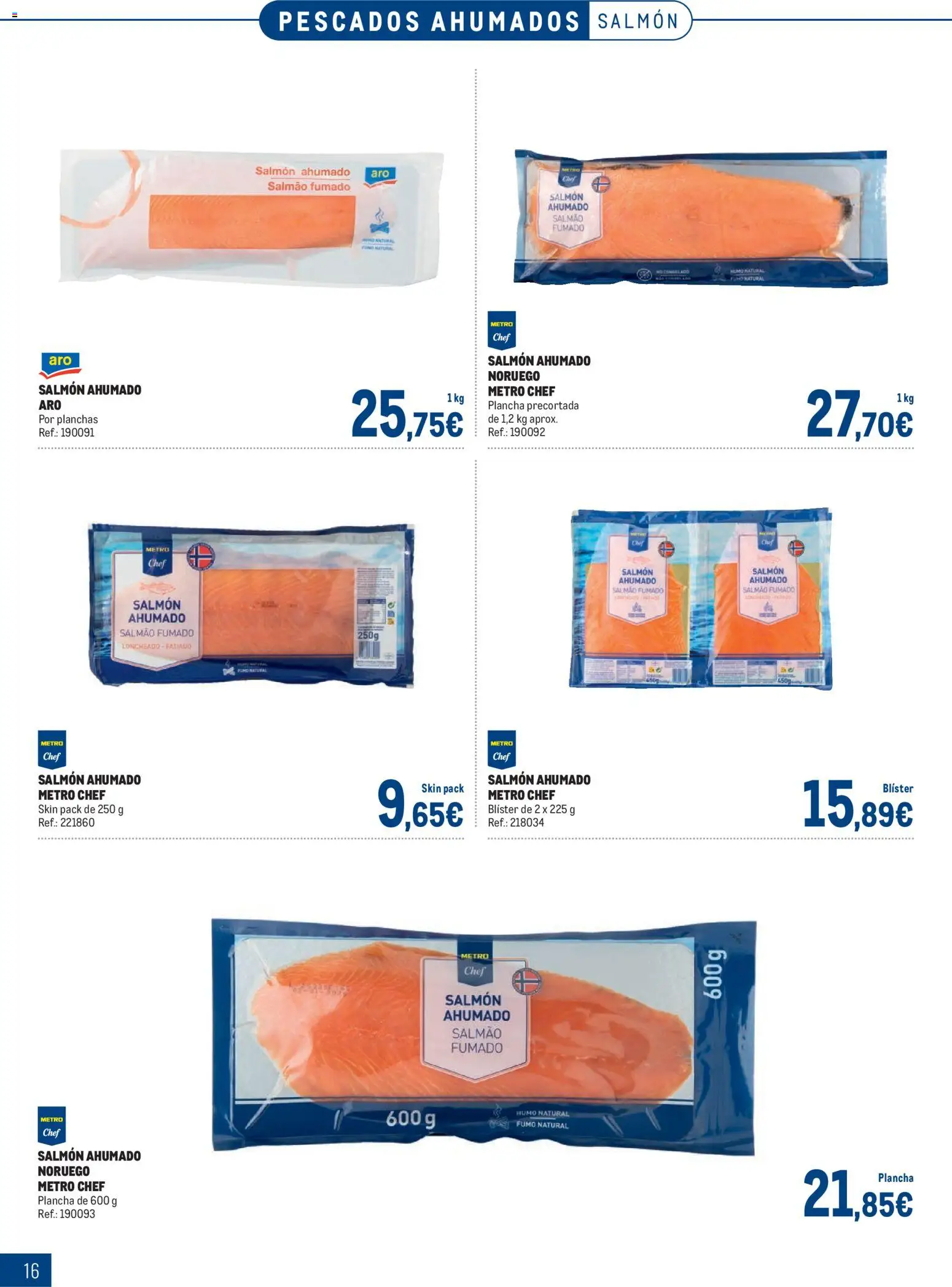 Makro Especial Pescados Norte 4 │ válido desde el 06.04.2026 | Página: 16 | Productos: Salmón ahumado, Plancha, Loncheado