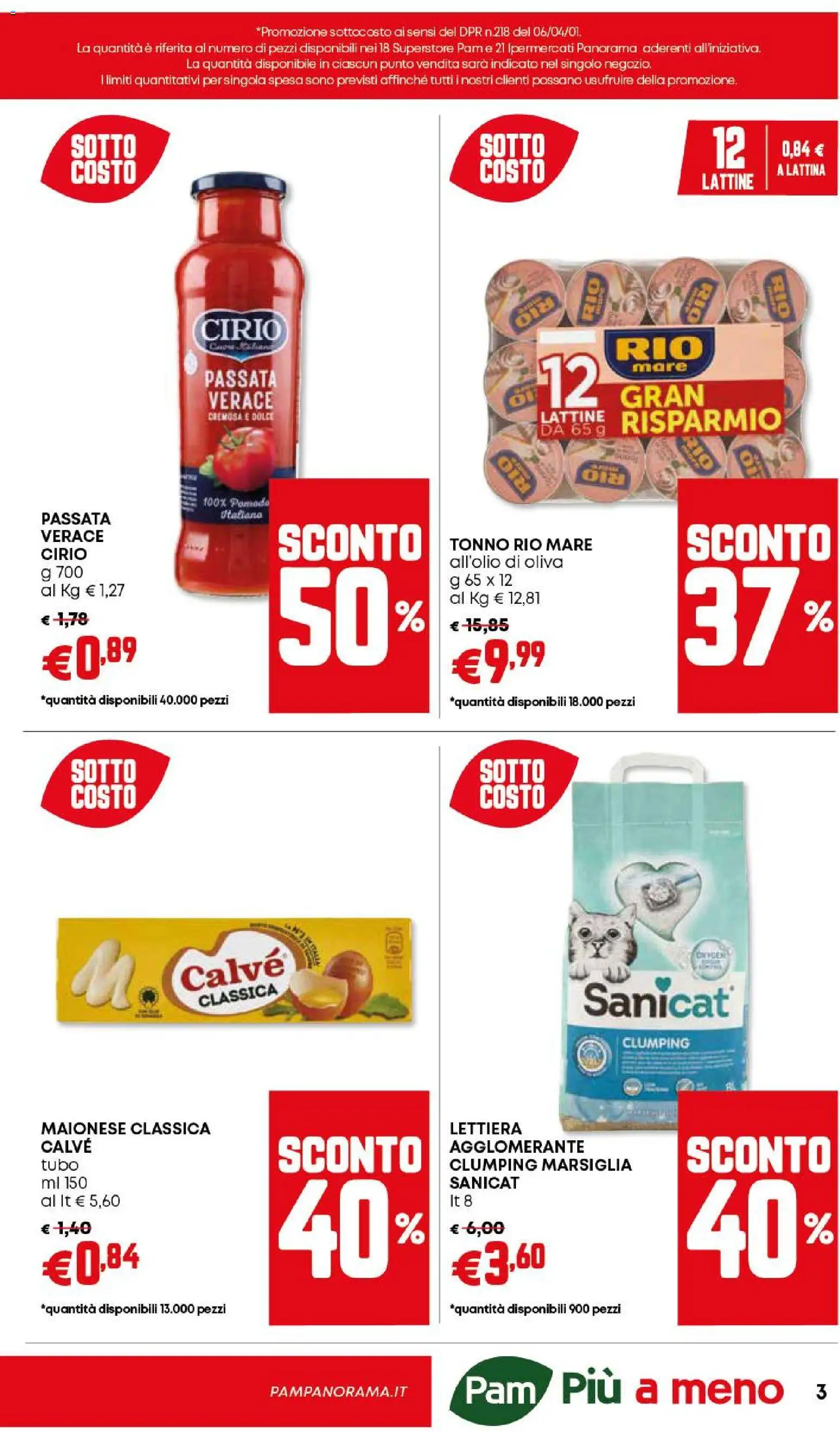 Volantino Panorama del 29.01.2026 | Pagina: 3 | Prodotti: Maionese, Tubo, Tonno