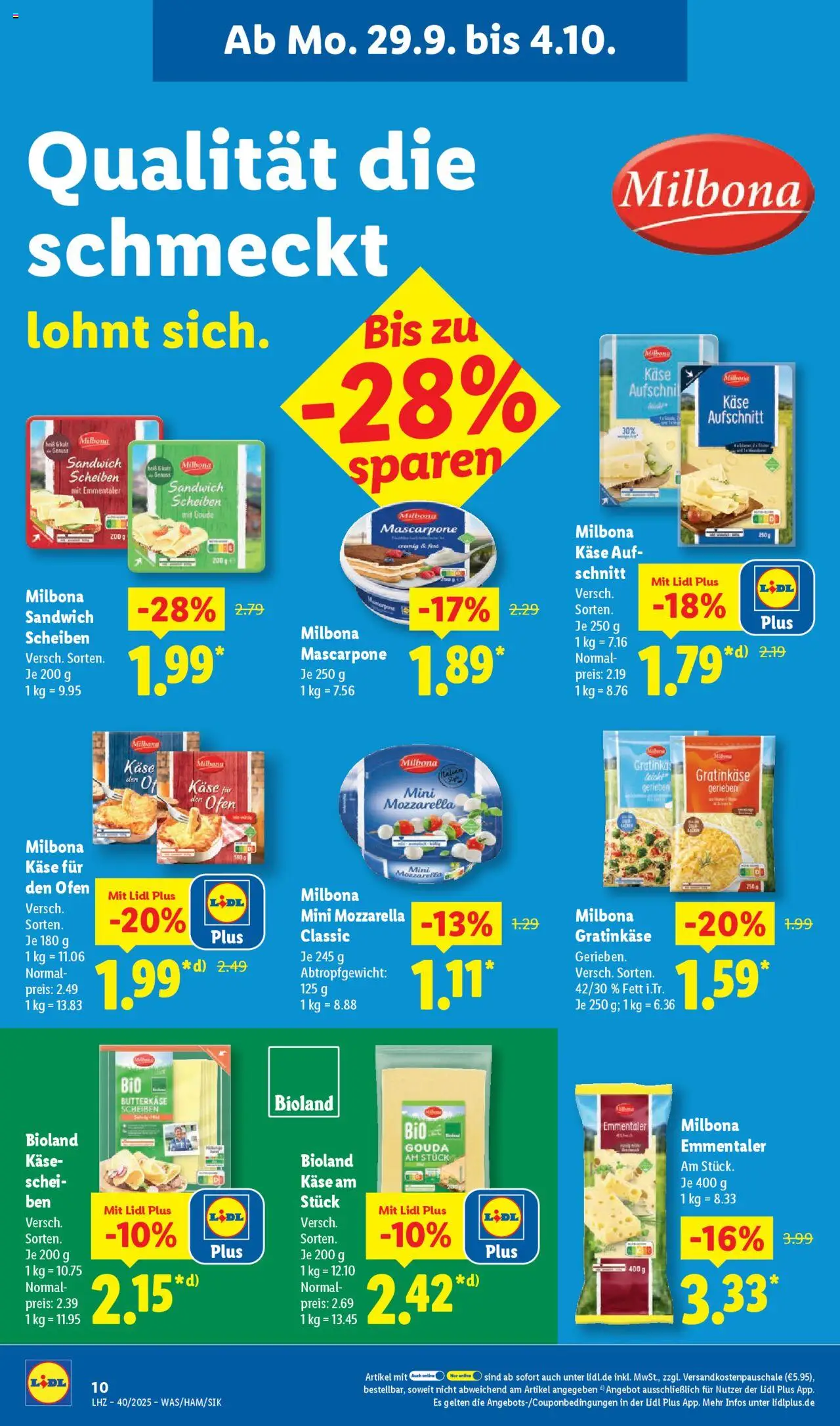 Lidl Prospekt Lüchow – gültig ab 29.09.2025 | Seite: 18 | Produkte: Ofen, Käse, Mascarpone, Gouda