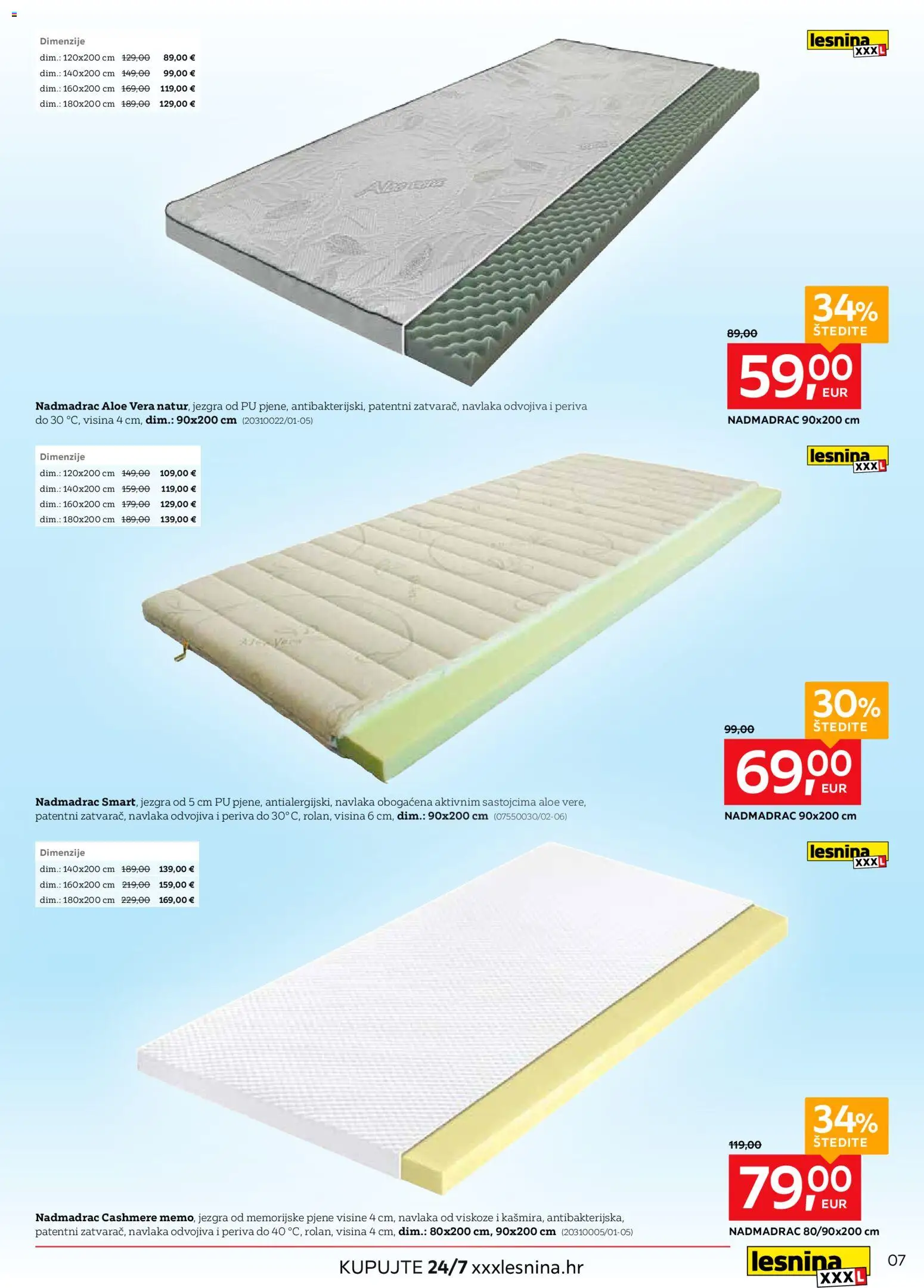 Lesnina katalog | vrijedi od 20.04.2026 | Stranica: 7 | Proizvodi: Nadmadrac