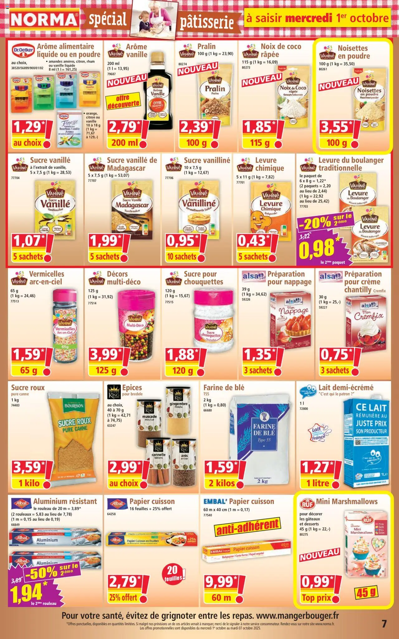  | Page: 7 | Produits: Four, Poudre, Rouleau, Crème