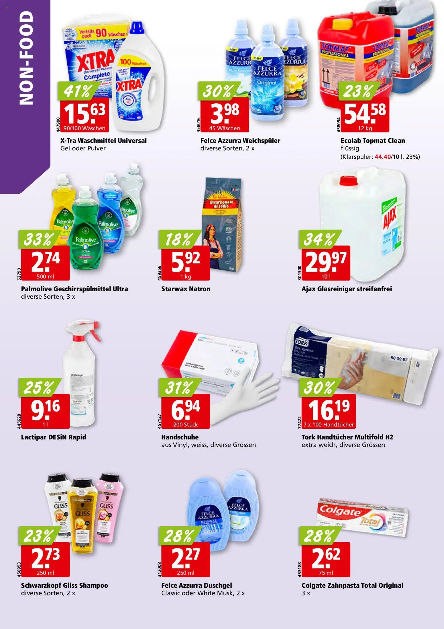 Aligro aktionen Schlieren, Gossau SG, Frauenfeld, Rapperswil-Jona, Sargans, Bern – gültig ab 04.05.2026 | Seite: 30 | Produkte: Pulver, Shampoo, Duschgel, Waschmittel