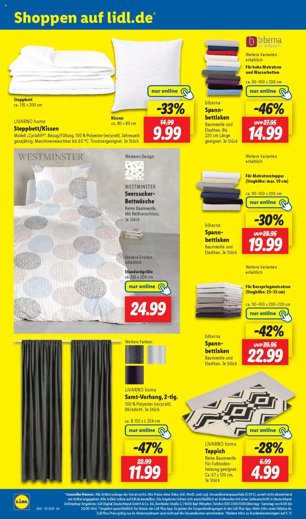 Lidl Prospekt 	 - gültig ab dem 18.08.2025 | Seite: 32 | Produkte: Kissen, Bettwäsche, Bad, Telefon