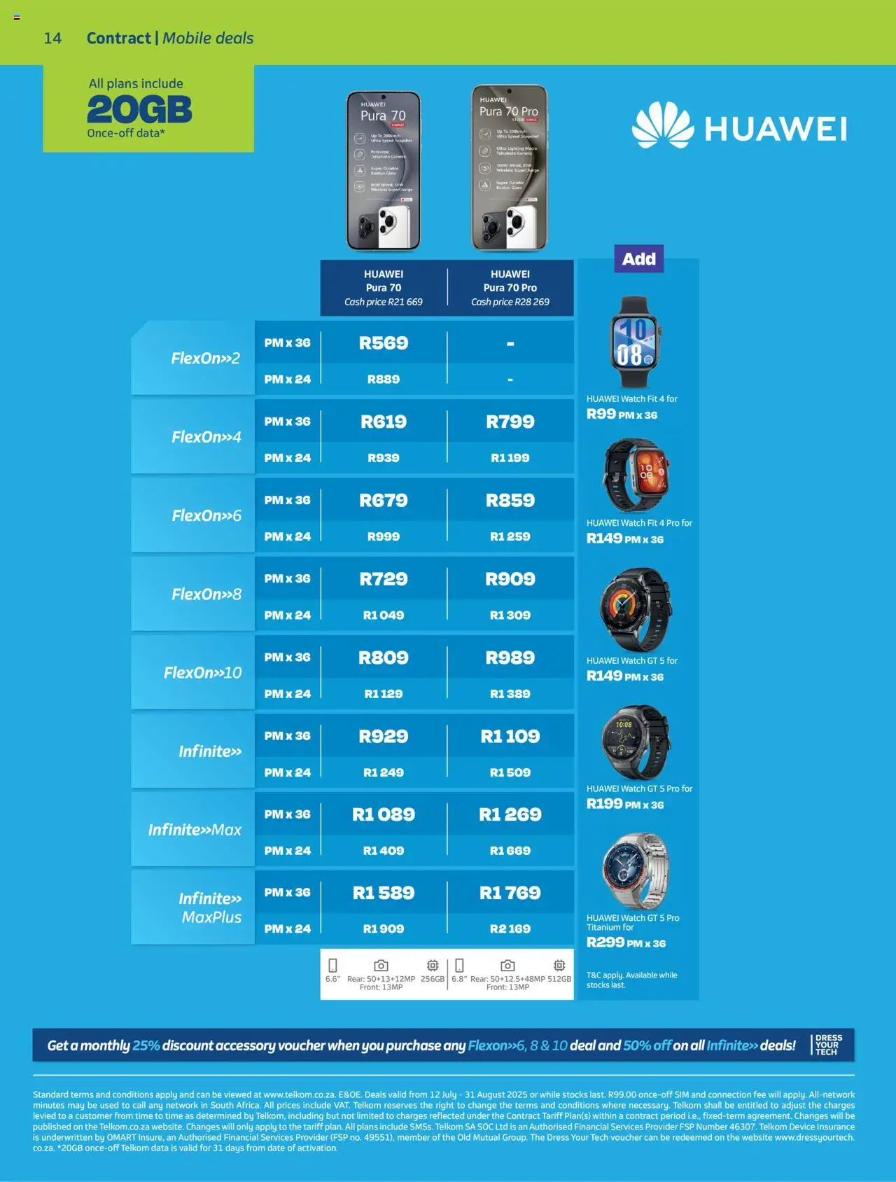 Telkom Deals │ valid from 12.07.2025 | Page: 14 | Products: Dress, Data, Watch, Camera