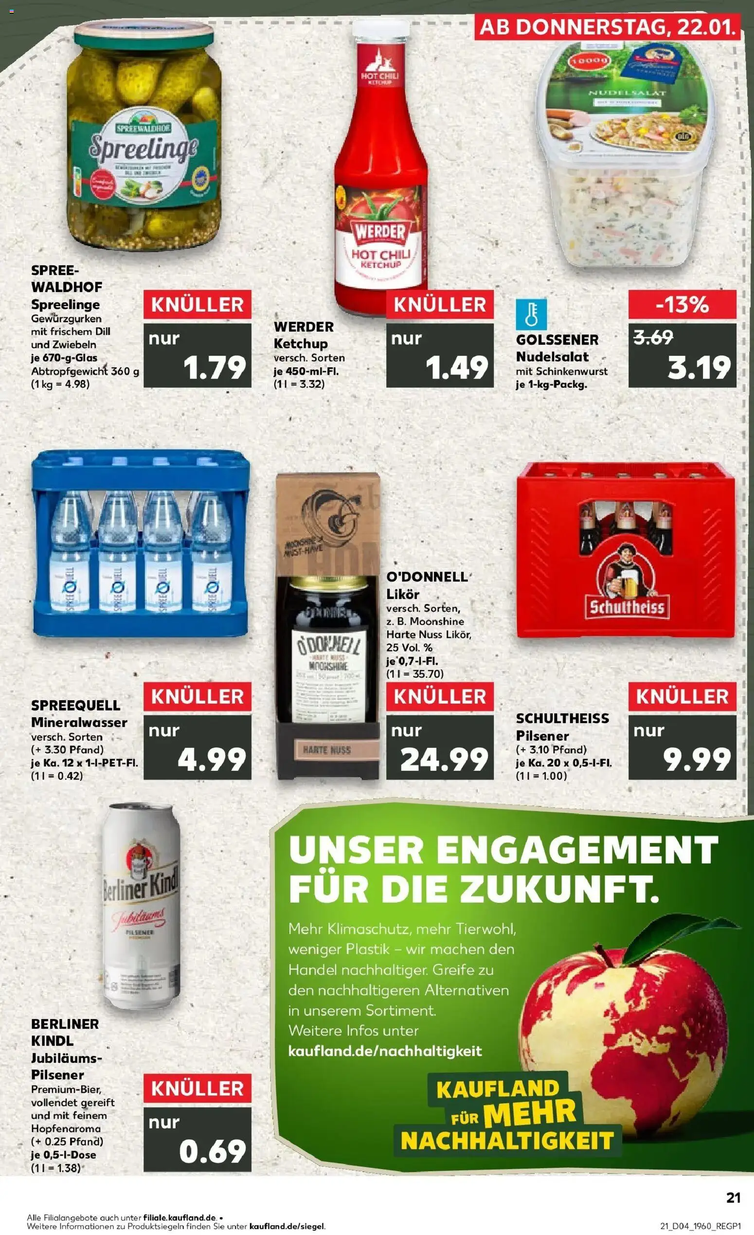 Kaufland prospekt Berlin	 – gültig ab 25.01.2026 | Seite: 21 | Produkte: Zwiebeln, Chili, Dill, Pasta