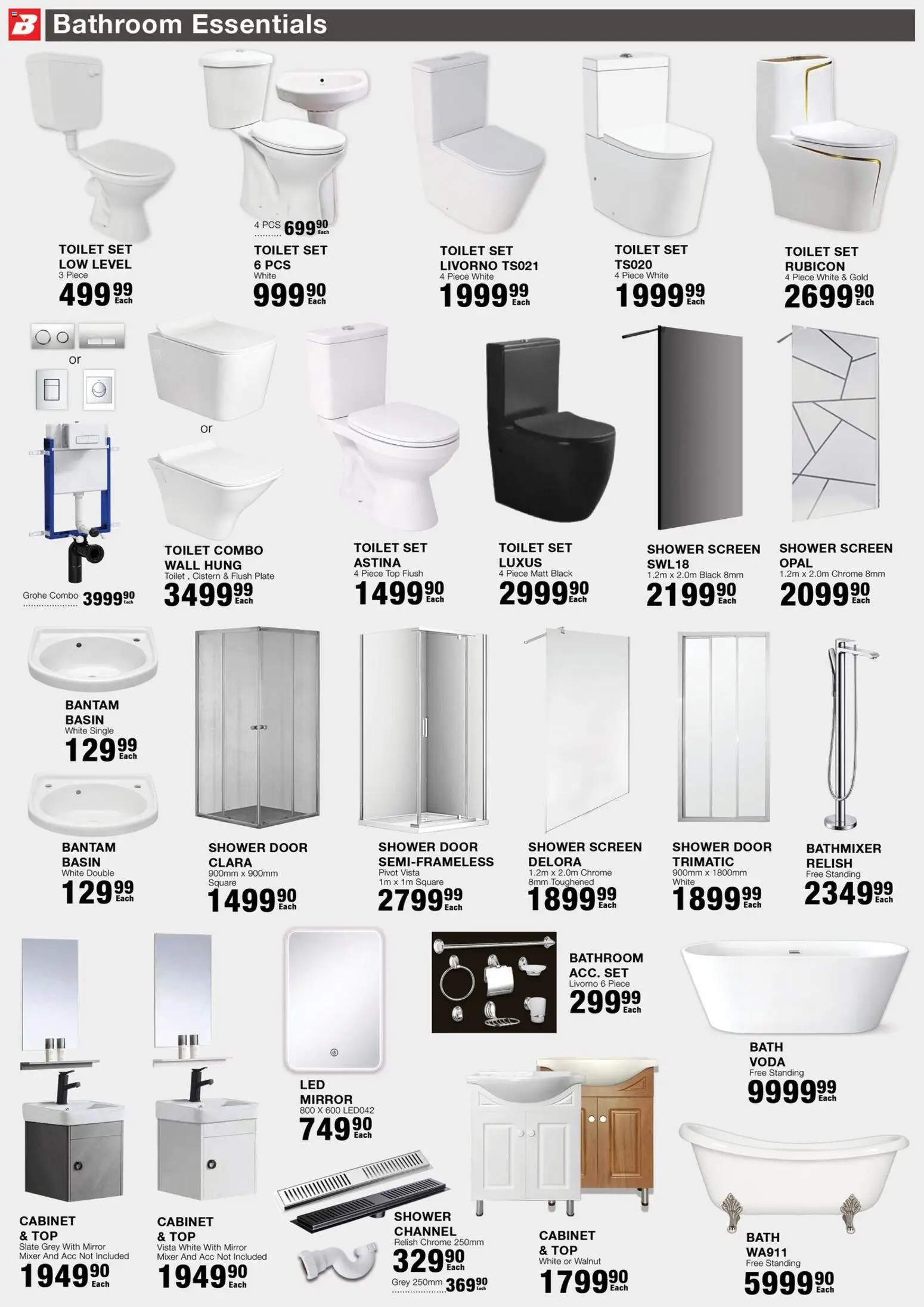 New Build It catalogue – valid from 23.03.2026 | Page: 3 | Products: Plate, Mixer, Bath, Basin