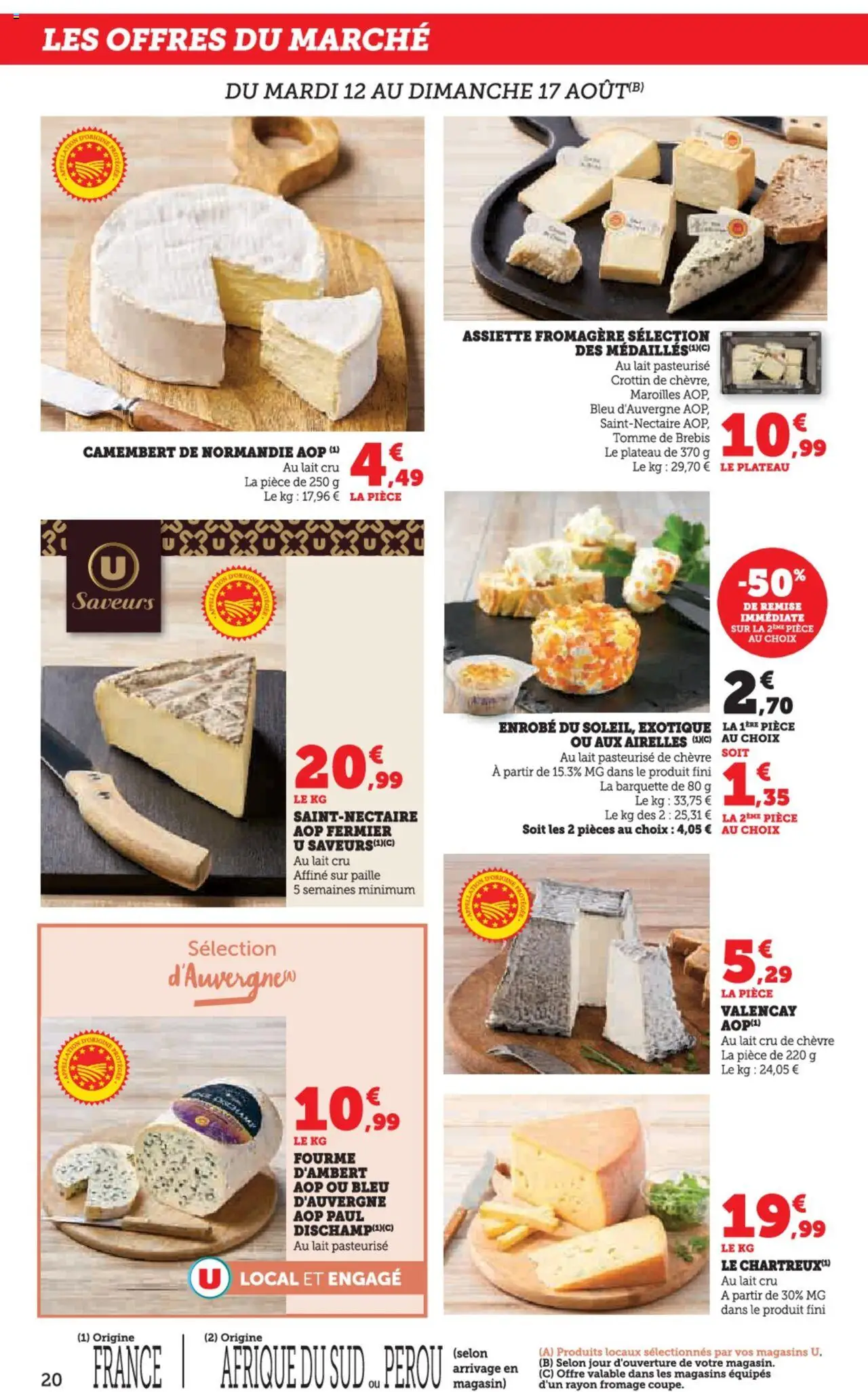  | Page: 20 | Produits: Plateau, Lait, Fromage, Camembert