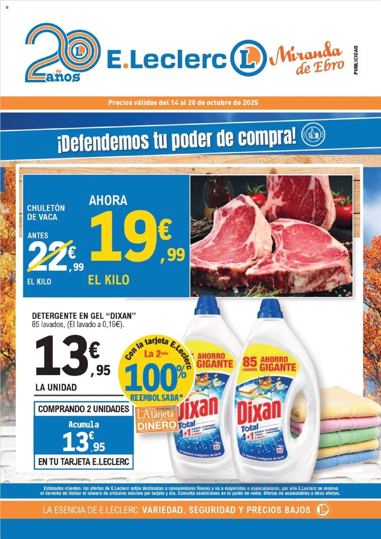 E.Leclerc folleto │ válido desde el 14.10.2025 | Página: 1 | Productos: Detergente