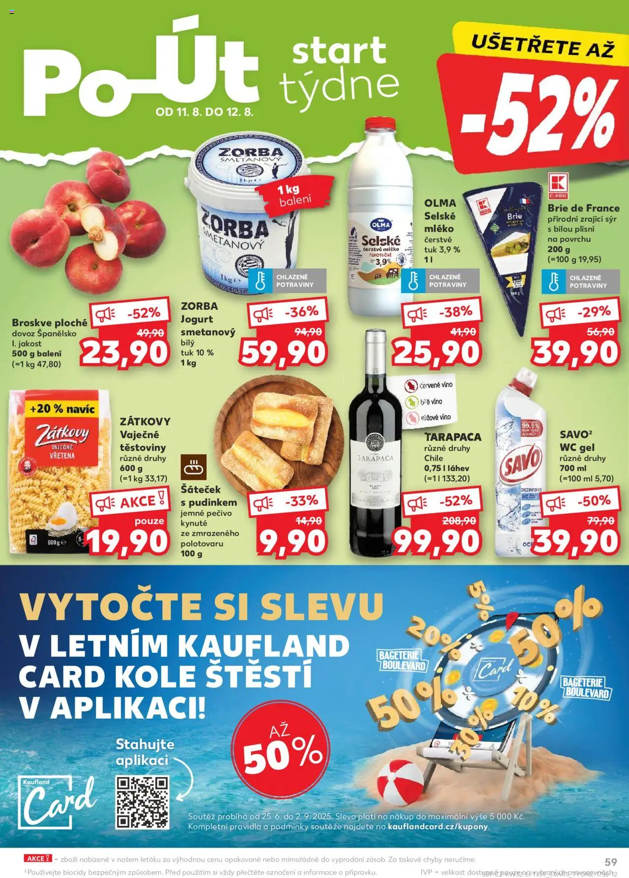 Kaufland leták - Praha 4 od 06.08.2025 | Strana: 59 | Produkty: Tarapaca, Sýr, Brie, Růžové víno