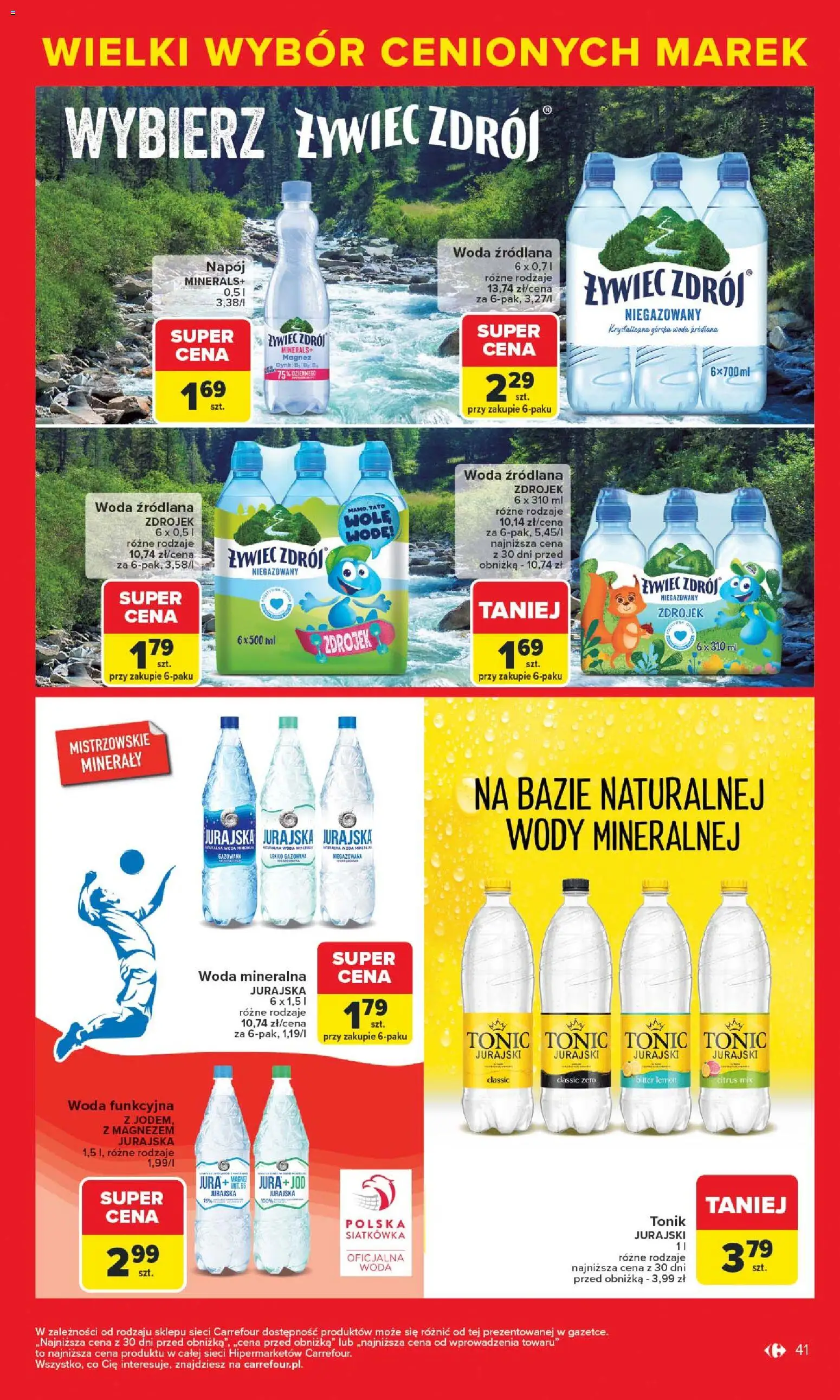 Carrefour Gazetka - Markowe atrakcje cenowe od 27.10.2025 | Strona: 43 | Produkty: Woda źródlana, Woda, Tonik