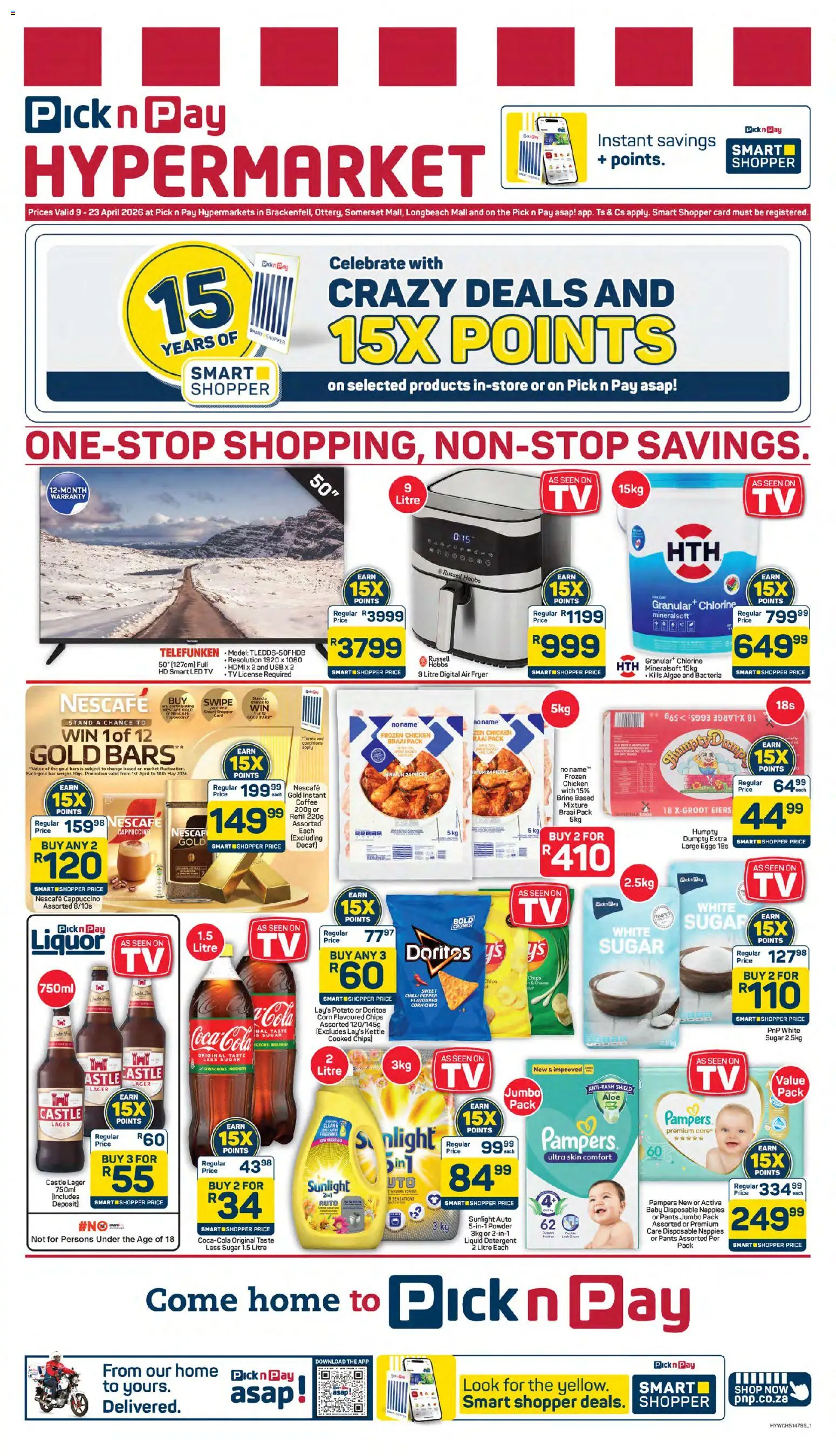 New Pick n Pay catalogue – valid from 09.04.2026 | Page: 1 | Products: USB, Eggs, Chips, Sugar