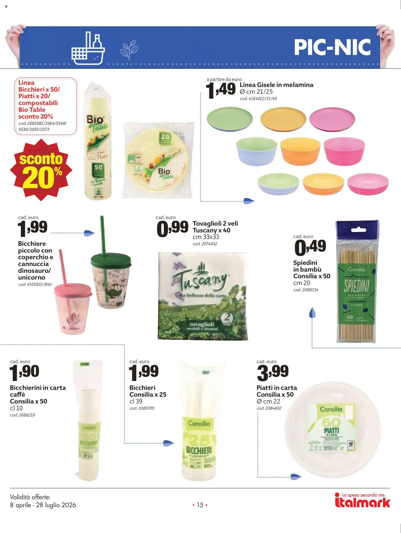 Volantino Italmark del 08.04.2026 | Pagina: 15 | Prodotti: Caffè, Spiedini